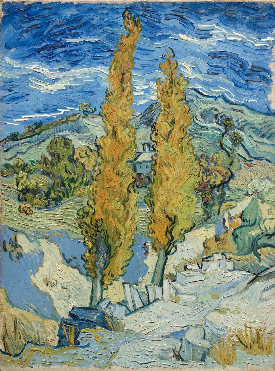 The Poplars at Saint-Rémy ، 1889 بواسطة فنسنت فان جوخ