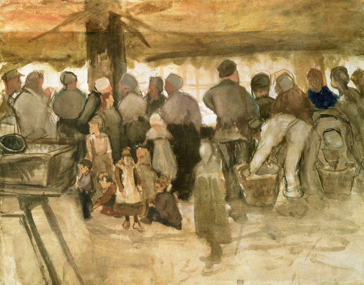 سوق البطاطس ، 1882 بواسطة فنسنت فان جوخ