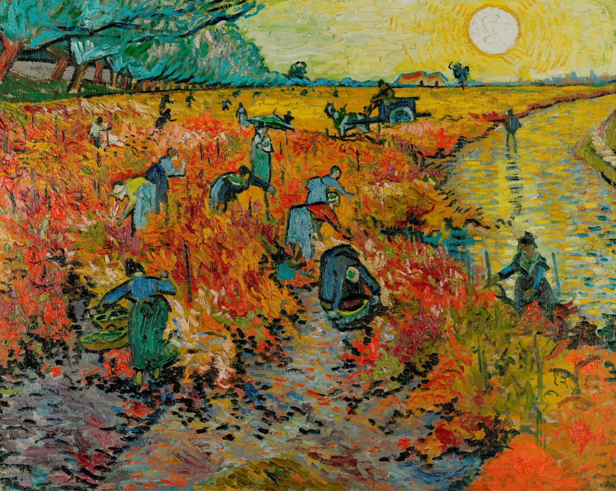 The Red Vineyard / Red Vineyard في آرل (مونماجور) بواسطة فنسنت فان جوخ