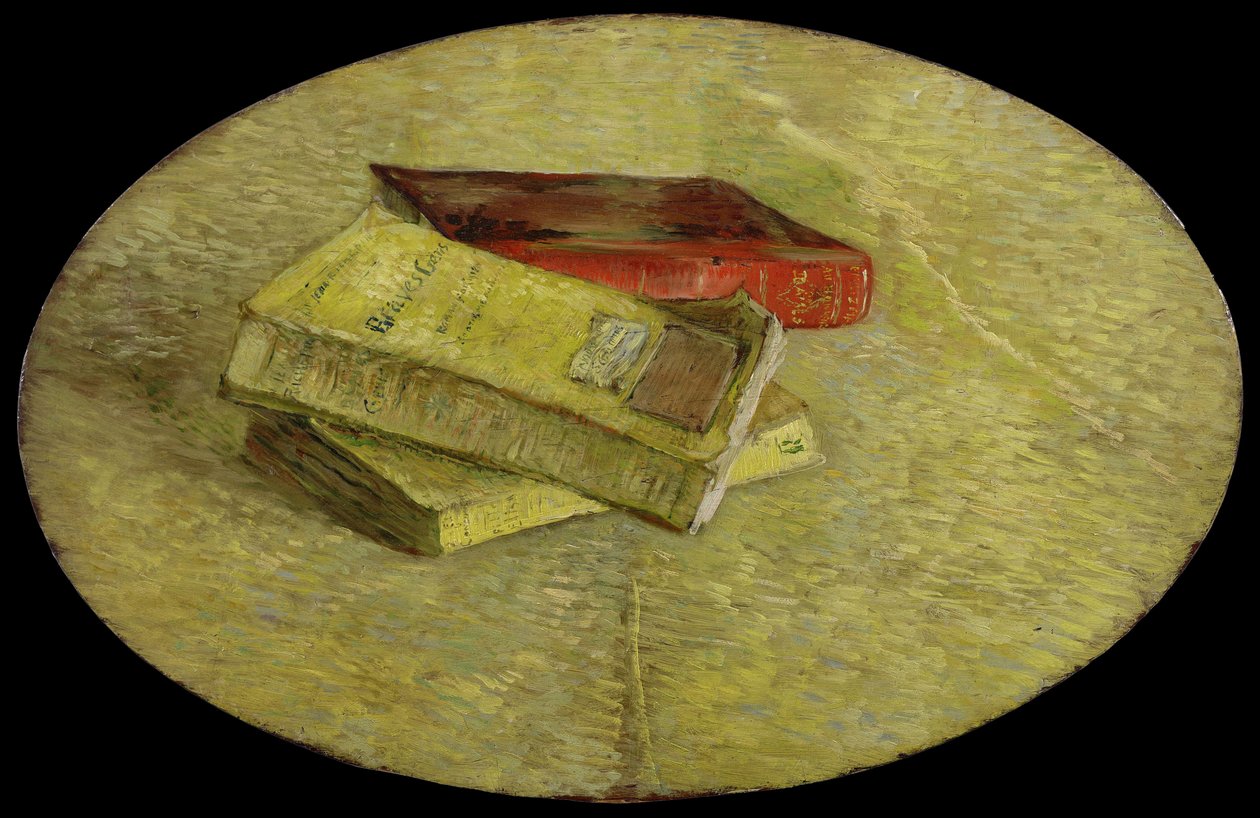 "ثلاثة كتب" (ثلاث روايات) لوحة للفنسنت فان جوخ (1853-1890) 1887 خافت 31 × 48.5 سم متحف فان جوخ ، أمستردام بواسطة فنسنت فان جوخ