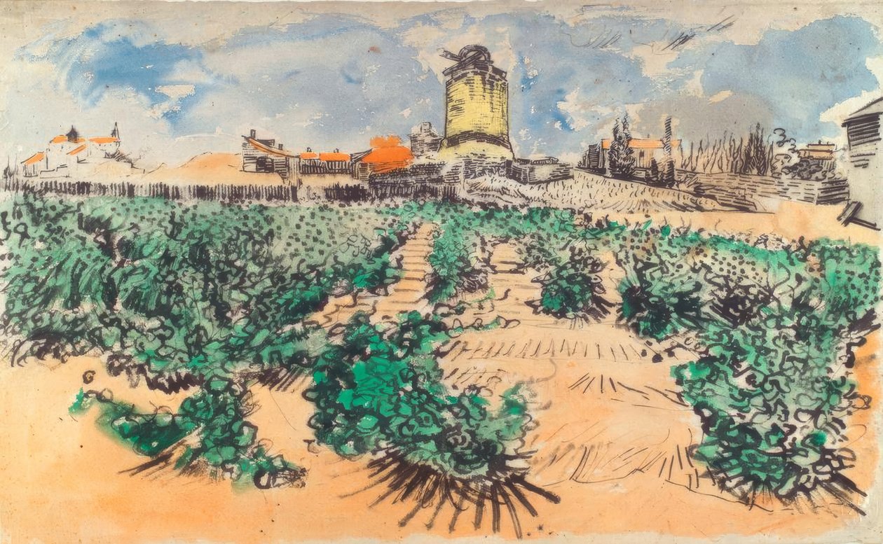 فان جوخ - ميل بواسطة A.Daudet Fontvieille بواسطة فنسنت فان جوخ