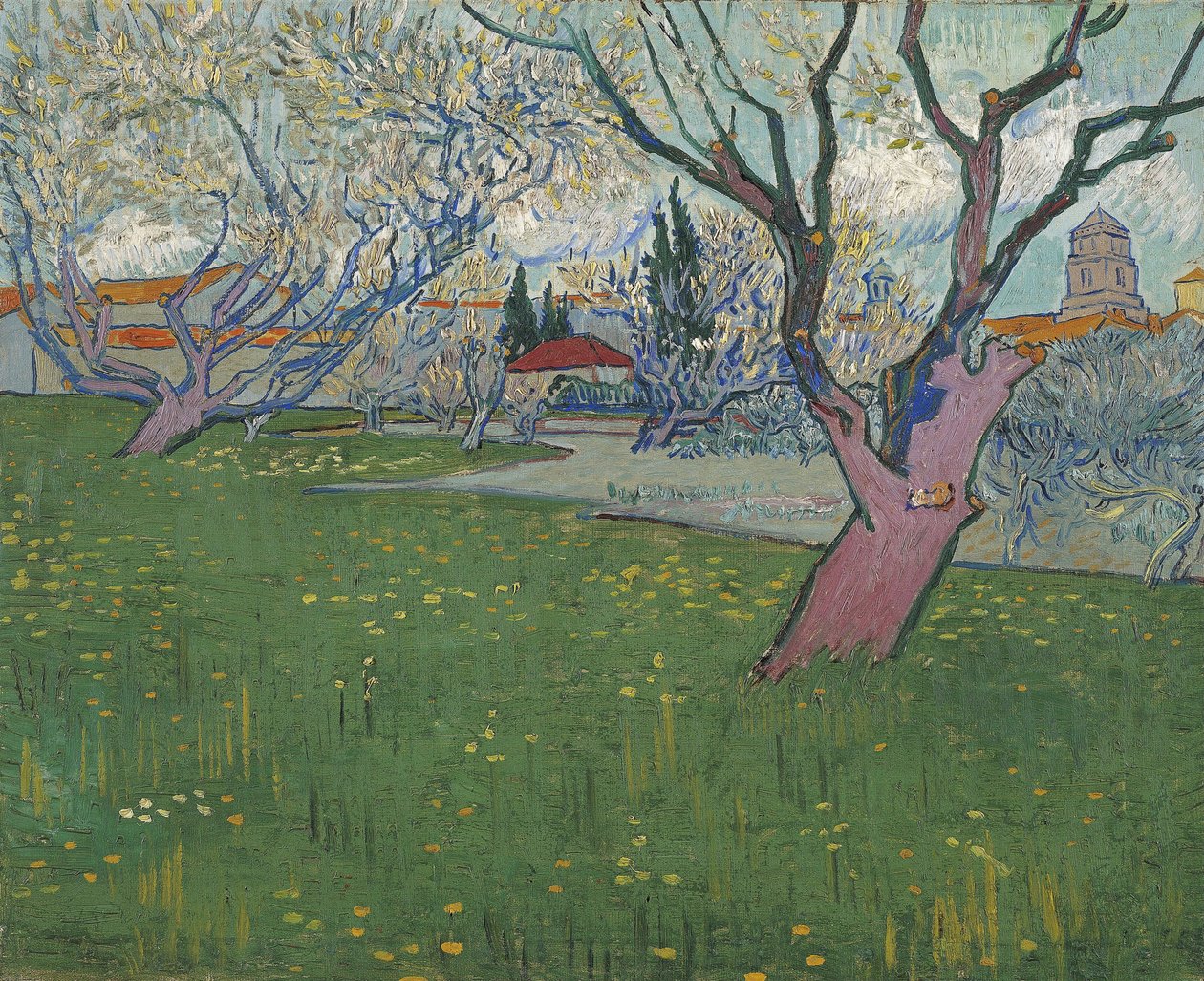 "Vergers en fleurs، Arles" (Orchards in blossom، view of Arles) Peinture de Vincent van Gogh (1853-1890) 1888 أمستردام ، متحف فان جوخ بواسطة فنسنت فان جوخ