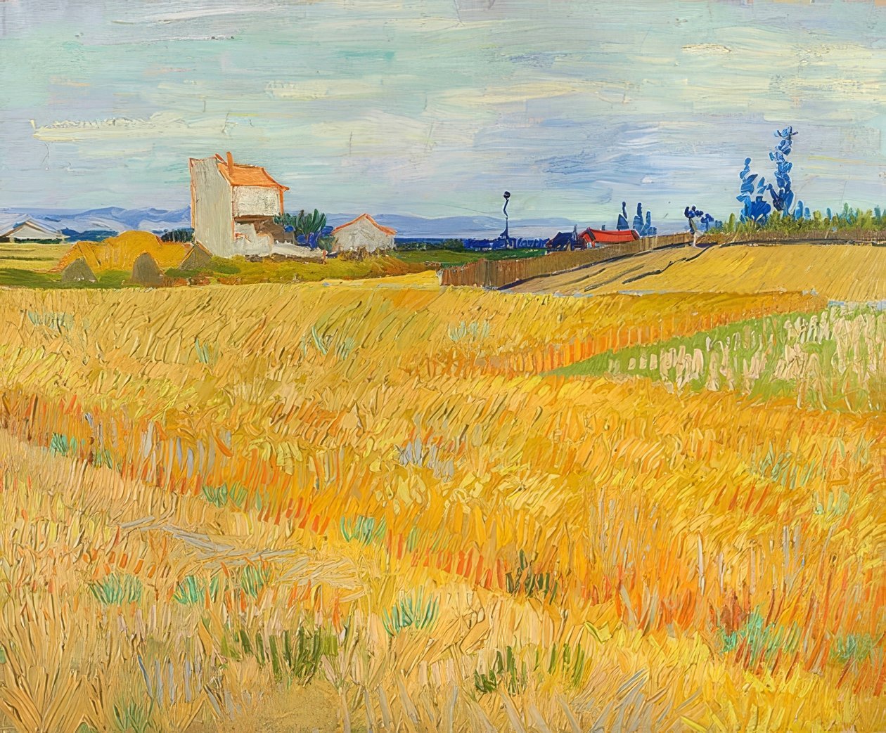 حقل القمح (Champ de blé). 1888 بواسطة فنسنت فان جوخ