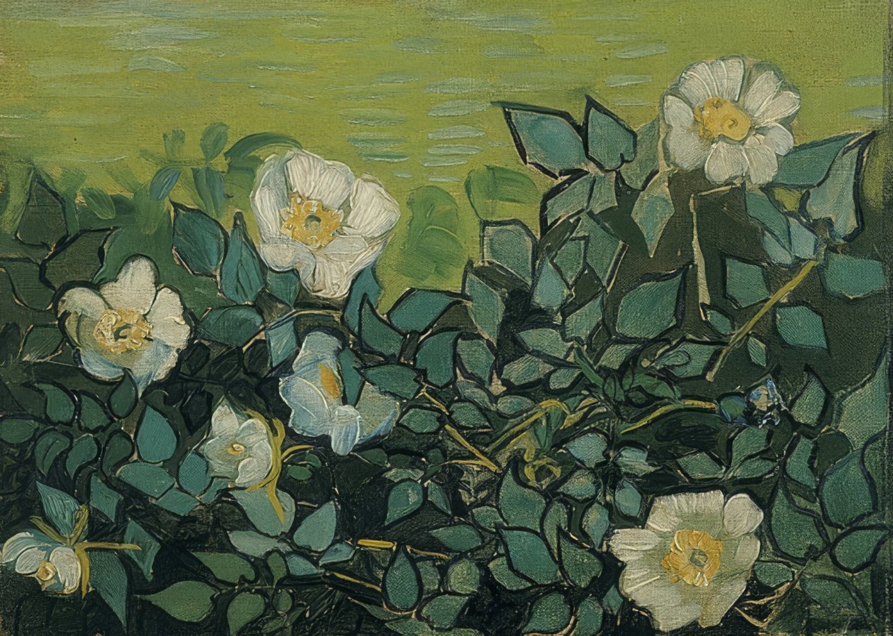 Wildrosen. 1889 بواسطة فنسنت فان جوخ