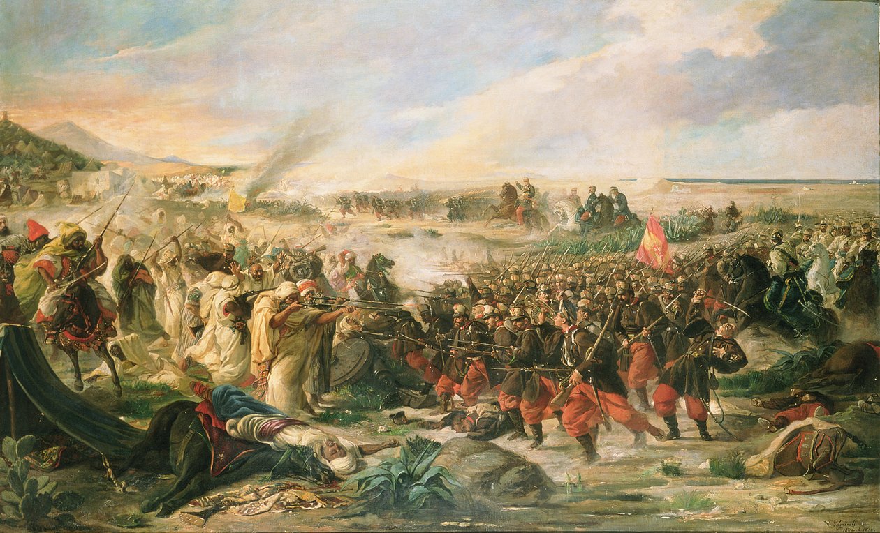 معركة تطوان عام 1860 م 1870 م بواسطة فنسنت جونزاليس بالمارولي