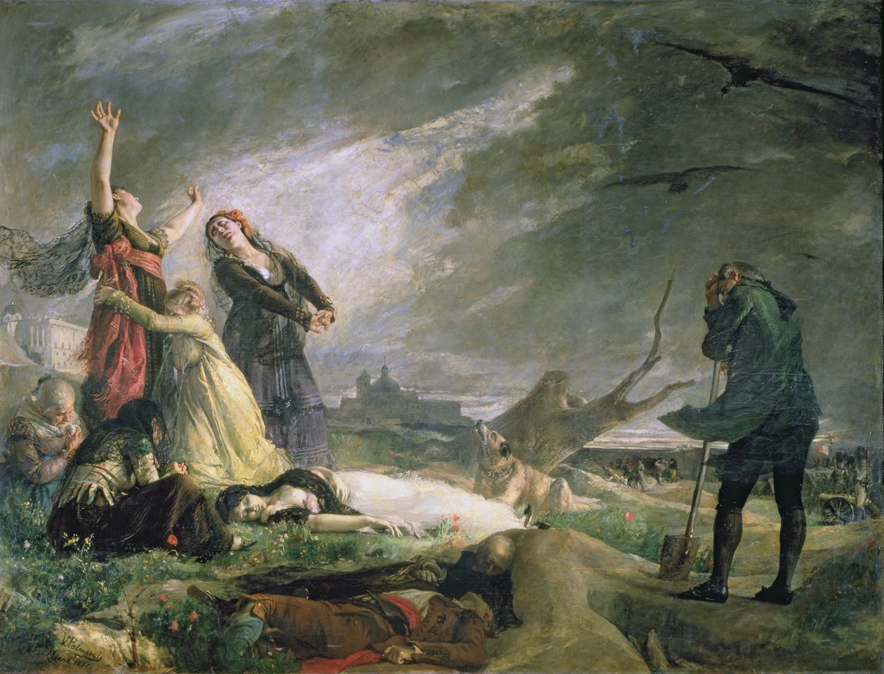 الدفن في لا مونكلوا في مايو 1808 (زيت على قماش) بواسطة فنسنت جونزاليس بالمارولي