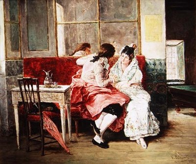 مقهى مركزي من القرن التاسع عشر بواسطة فنسنت جونزاليس بالمارولي