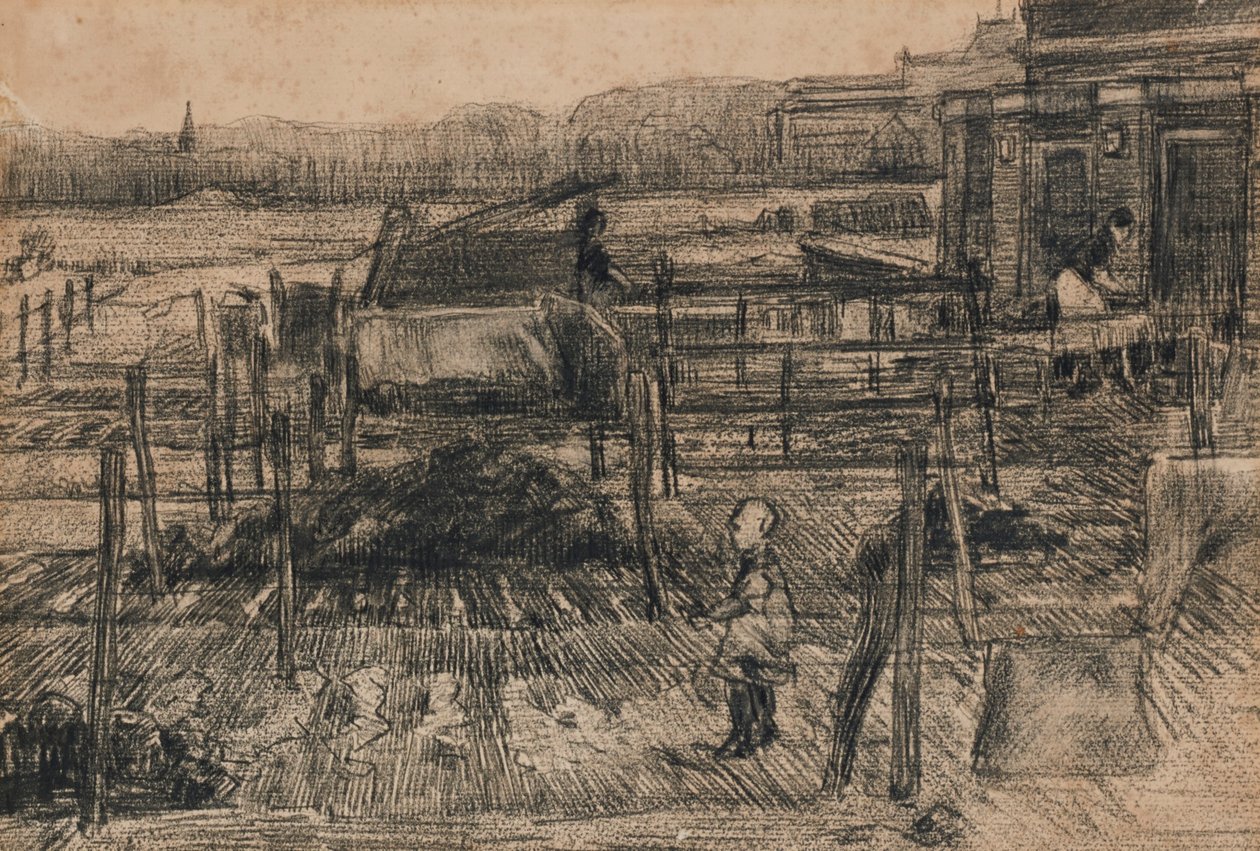 ساحات خلفية ذات رقمين (1882) بواسطة فنسنت فان جوخ