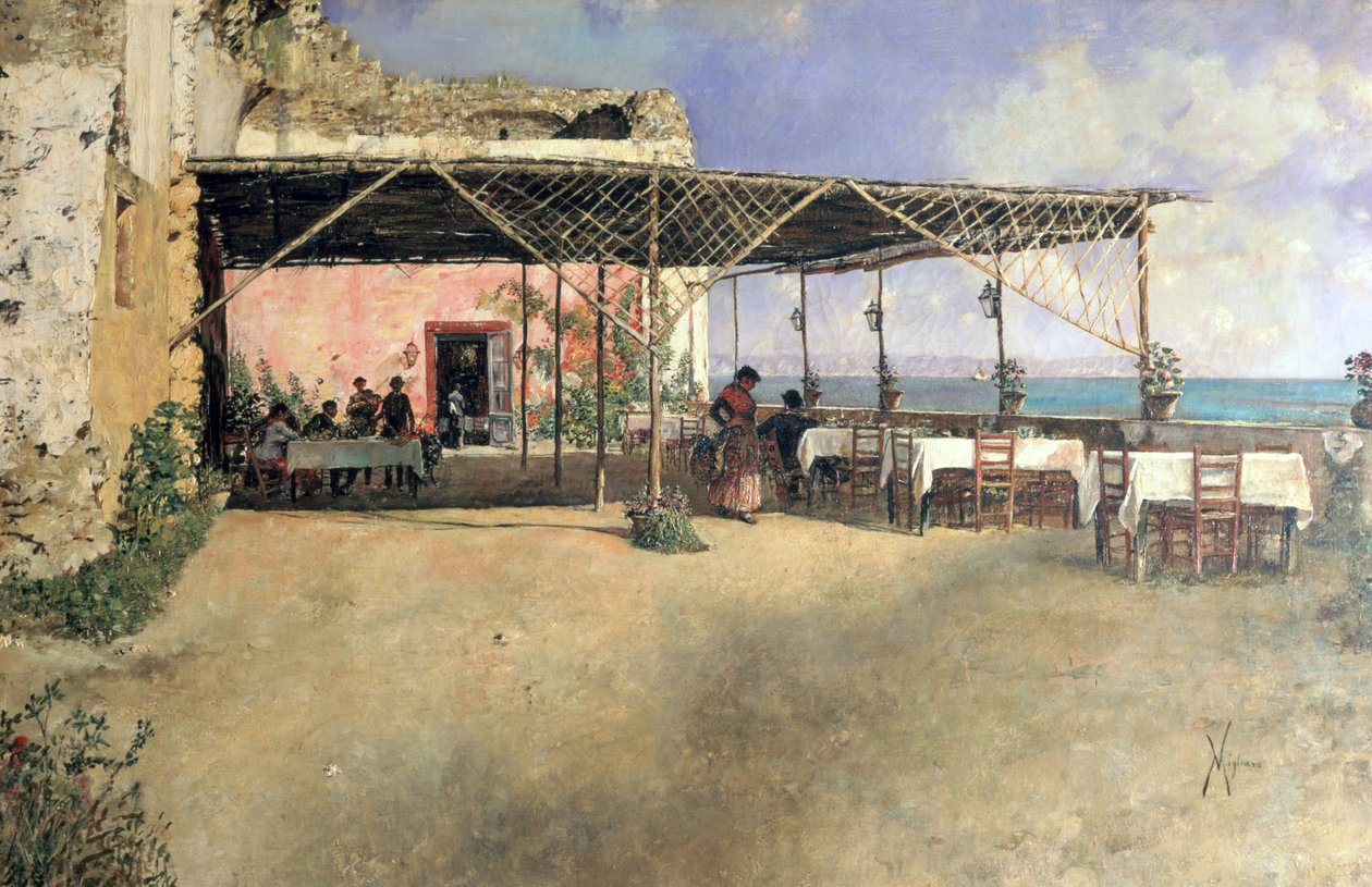 تافيرنا في Posillipo ، c.1886 بواسطة فينشنزو ميجليارو