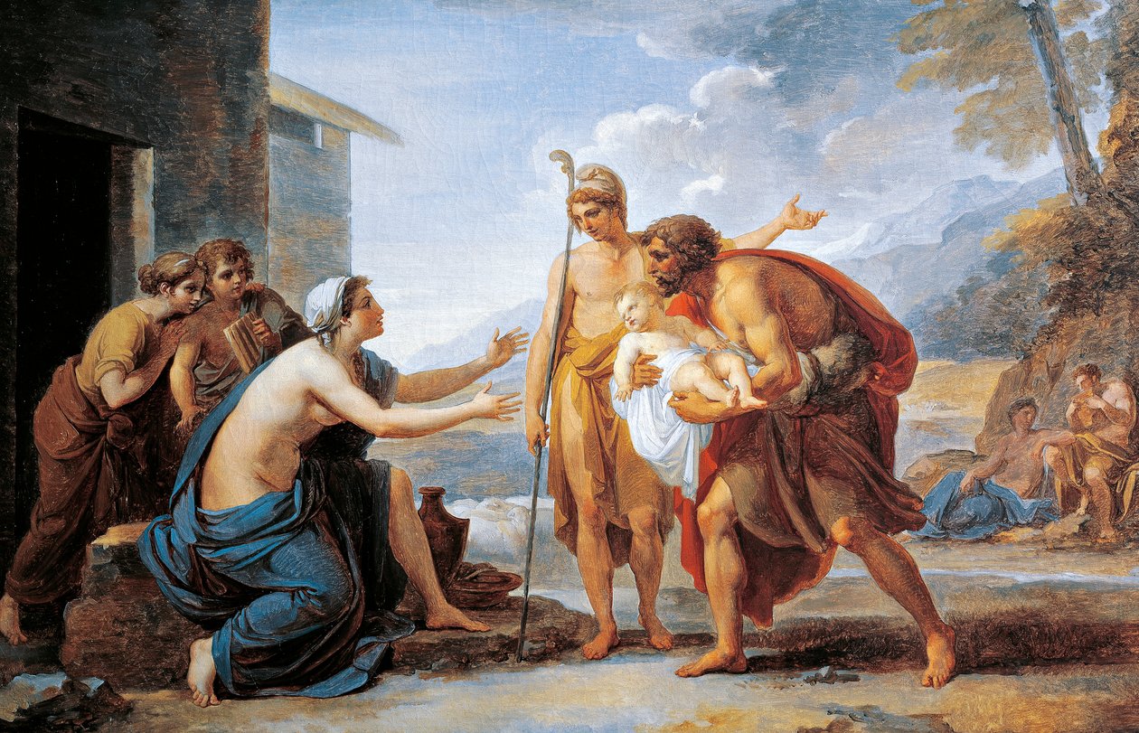 Paris and Hecuba, by Vincent Camuccini (1771-1844) بواسطة فينسينزو كاموتشيني