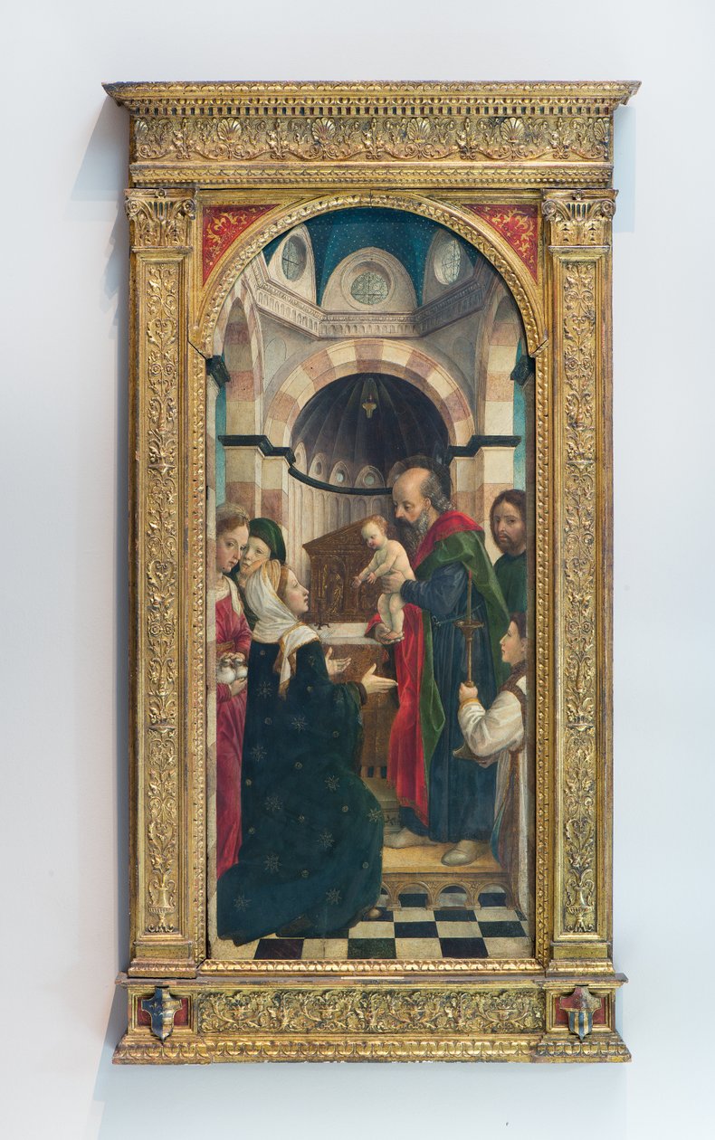 Presentation of Jesus at the temple, c.1470 (tempera on panel) بواسطة فينتشنزو فوبا
