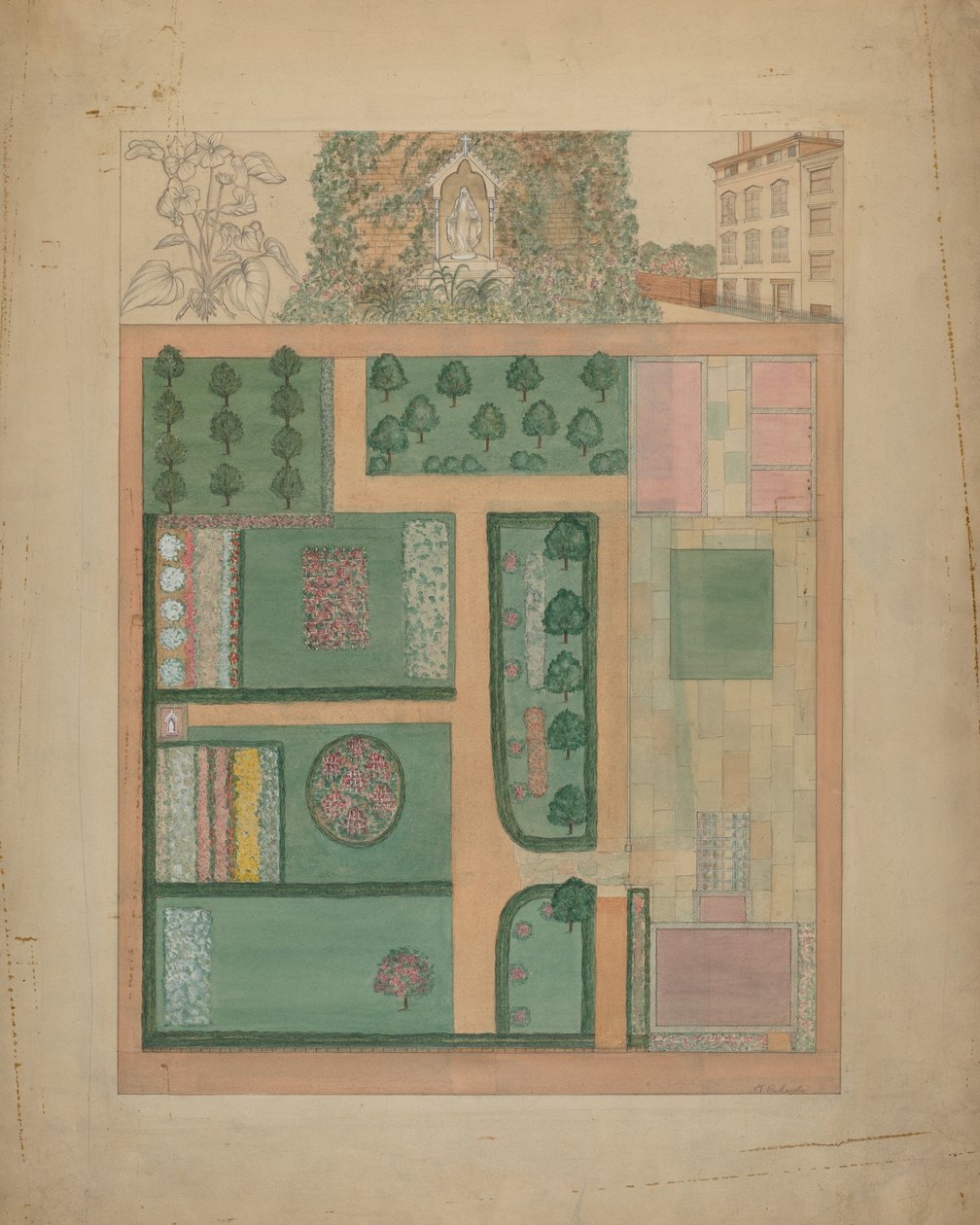 Parmentier Grounds ، ج. 1936. بواسطة فرجينيا ريتشاردز