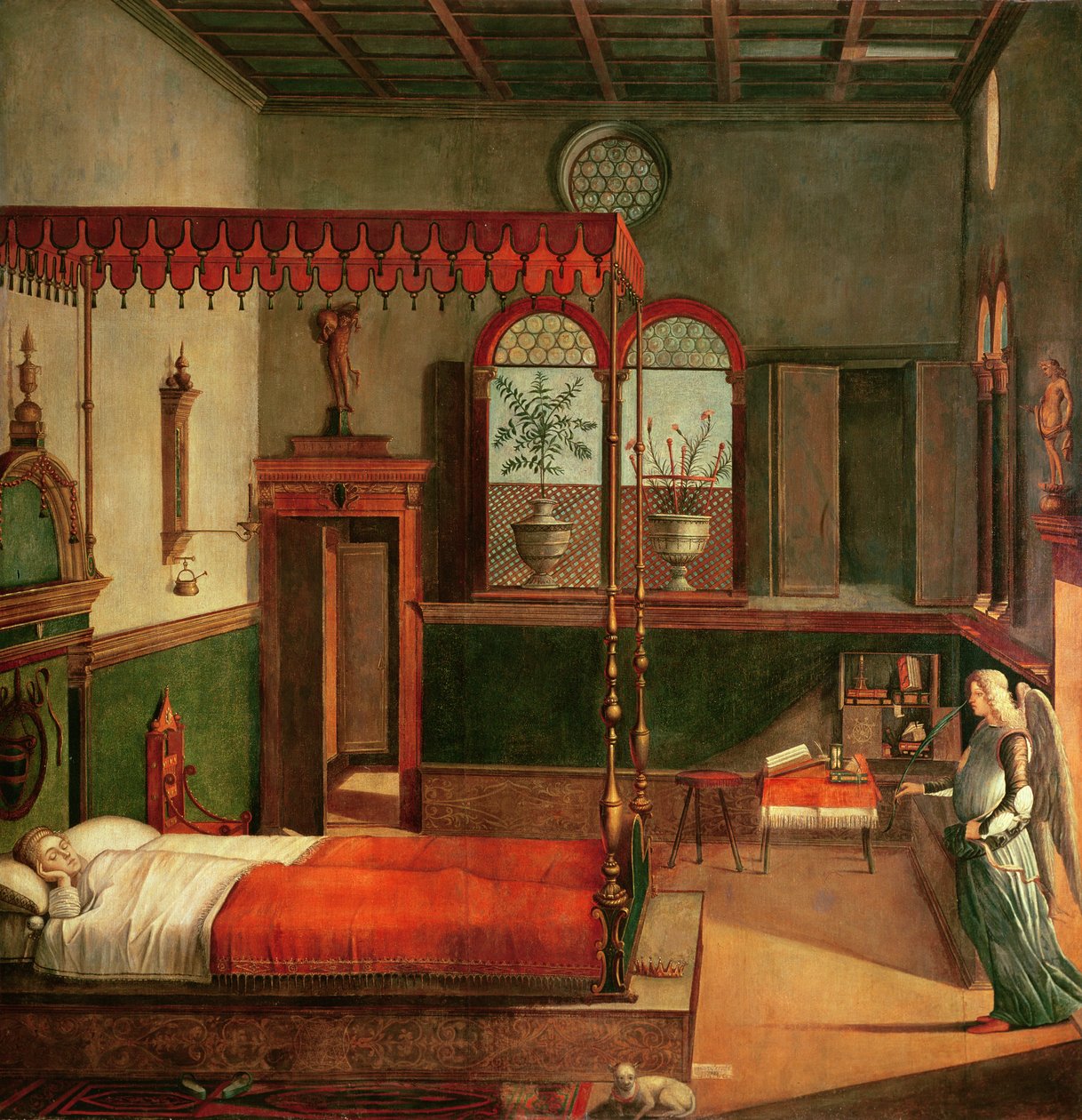 حلم القديس أورسولا ، 1495 (درجة الحرارة على قماش) (انظر 156167 لمزيد من التفاصيل) بواسطة فيتوري كارباتشيو