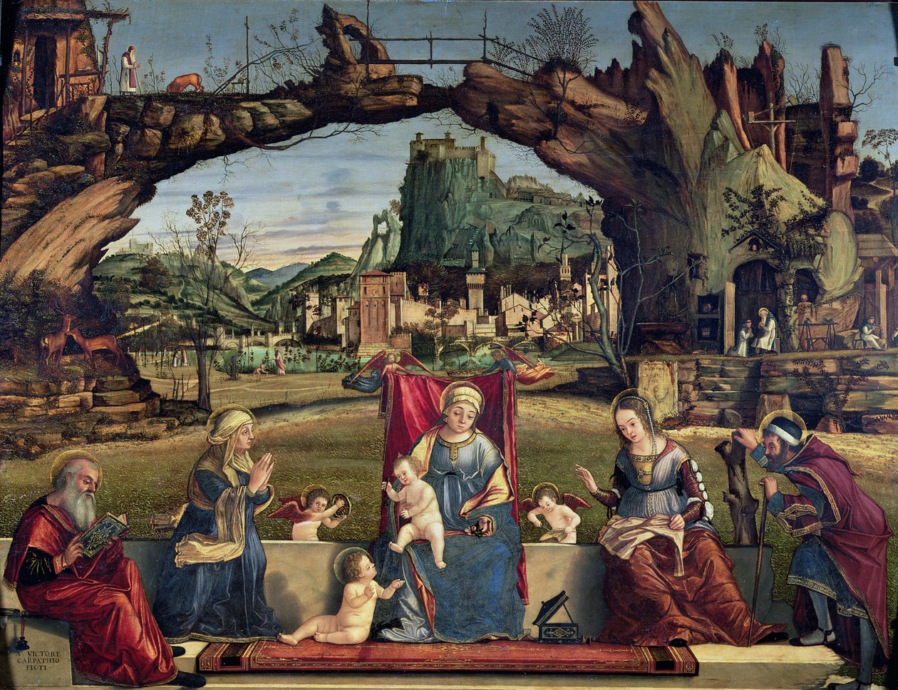 Sacra Conversazione ، c.1500 (لمزيد من التفاصيل انظر 84003) بواسطة فيتوري كارباتشيو