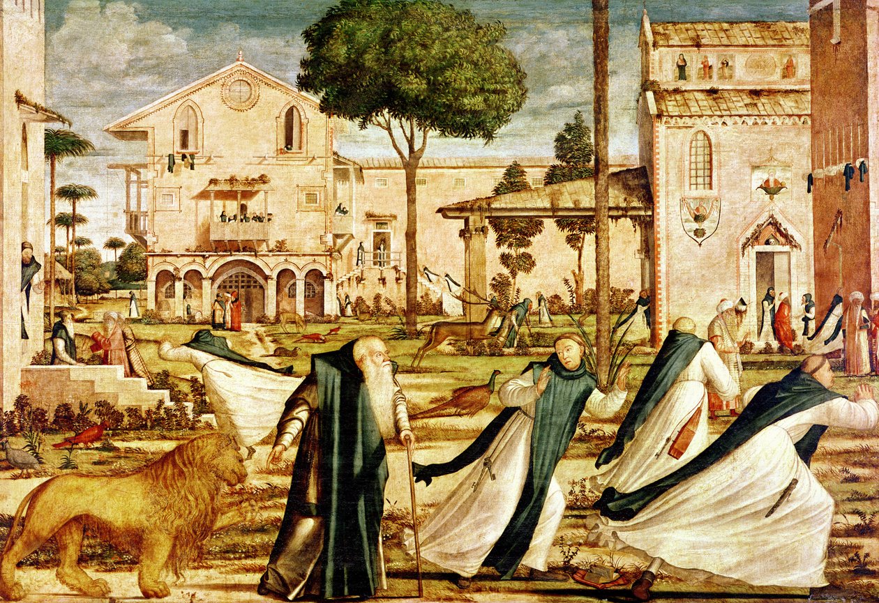 القديس جيروم والأسد في الدير ، 1501-09 بواسطة فيتوري كارباتشيو