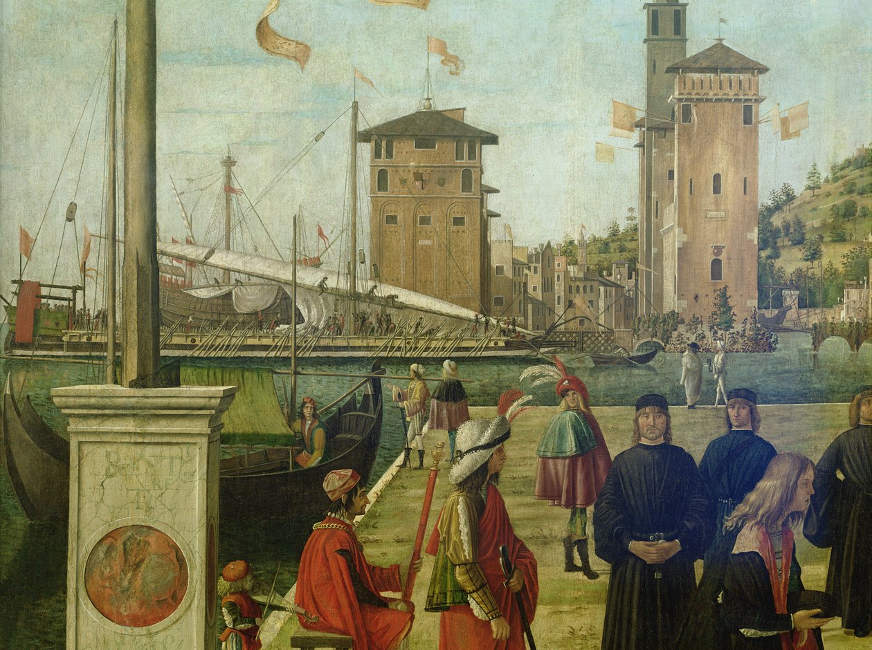 عودة السفراء ، من دورة القديس أورسولا ، 1490-1494 تفاصيل 51114 بواسطة فيتوري كارباتشيو