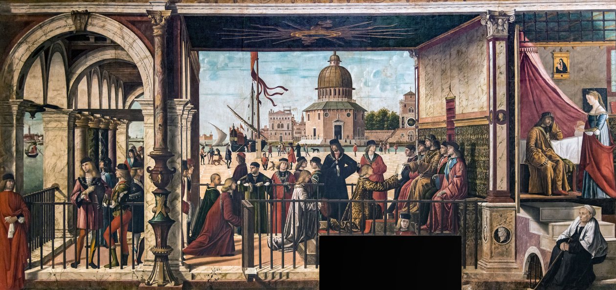 وصول السفراء الإنجليز إلى بلاط ملك بريتاني أسطورة ... ، 1495-150 بواسطة فيتوري كارباتشيو
