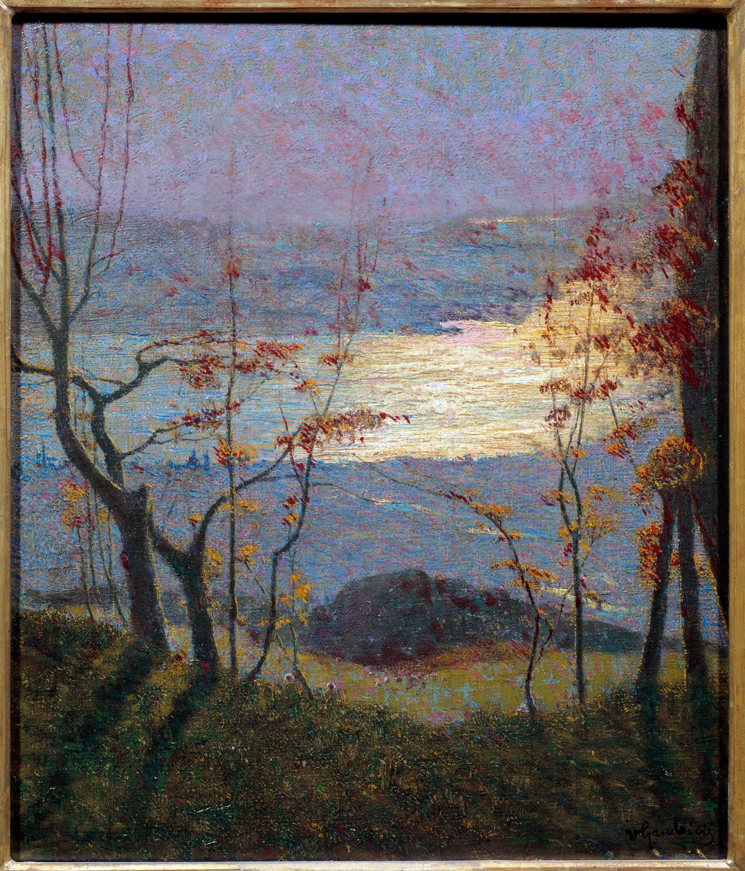 صباح. المناظر الطبيعية الخريف مع الأشجار. رسم فيتوري جروبيسي دي دراجون (1851-1920) إي سي. إيطاليا ، القرن العشرين. زيت على قماش. قاتمة: 0.47 × 0.41 م. باريس ، متحف أورسيه بواسطة فيتوري جروبيسي دي دراجون