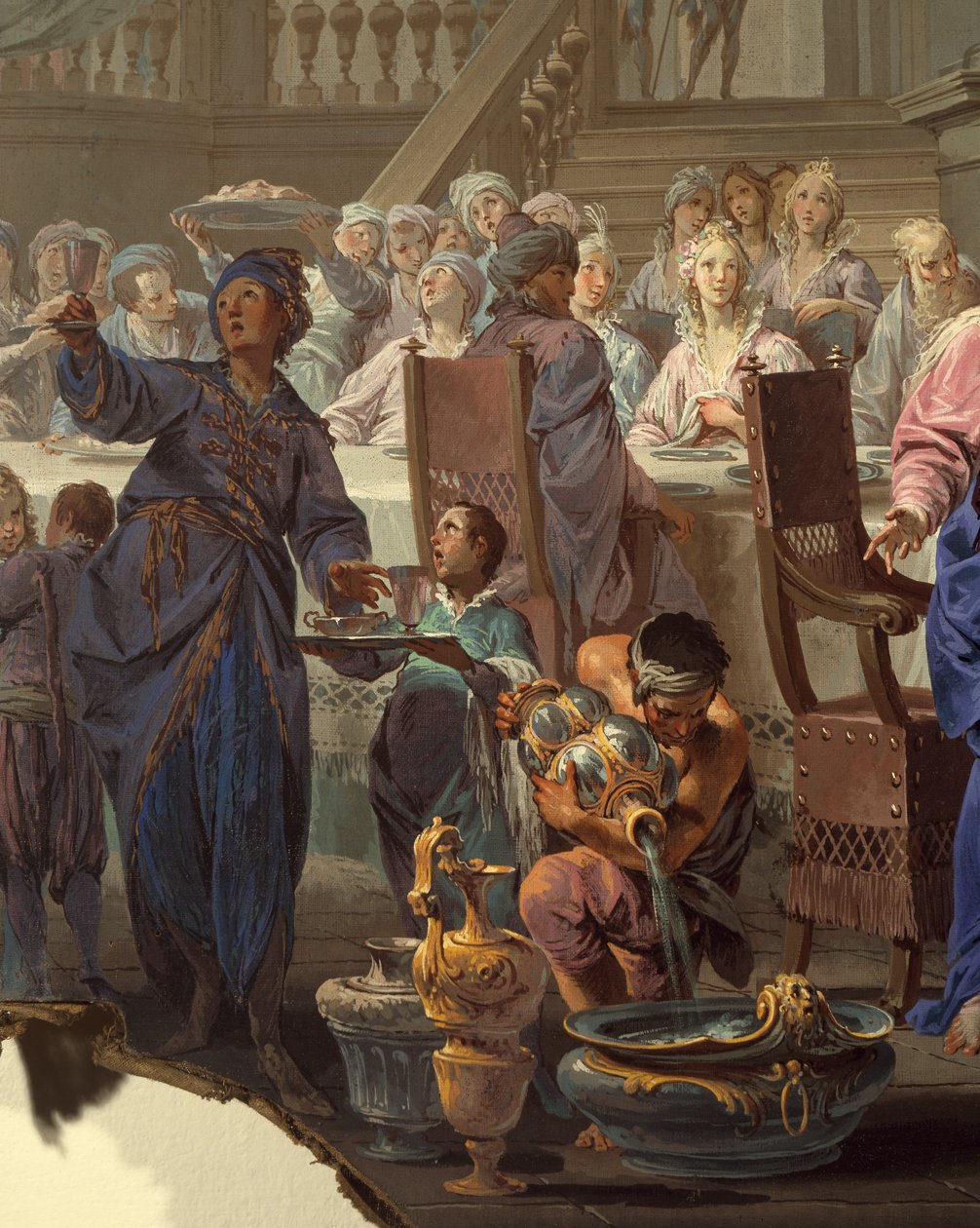 حفل زفاف في قانا من تأليف فيتوريو ماريا بيجاري (1692-1776) ، التفاصيل بواسطة فيتوريو ماريا بيغاري