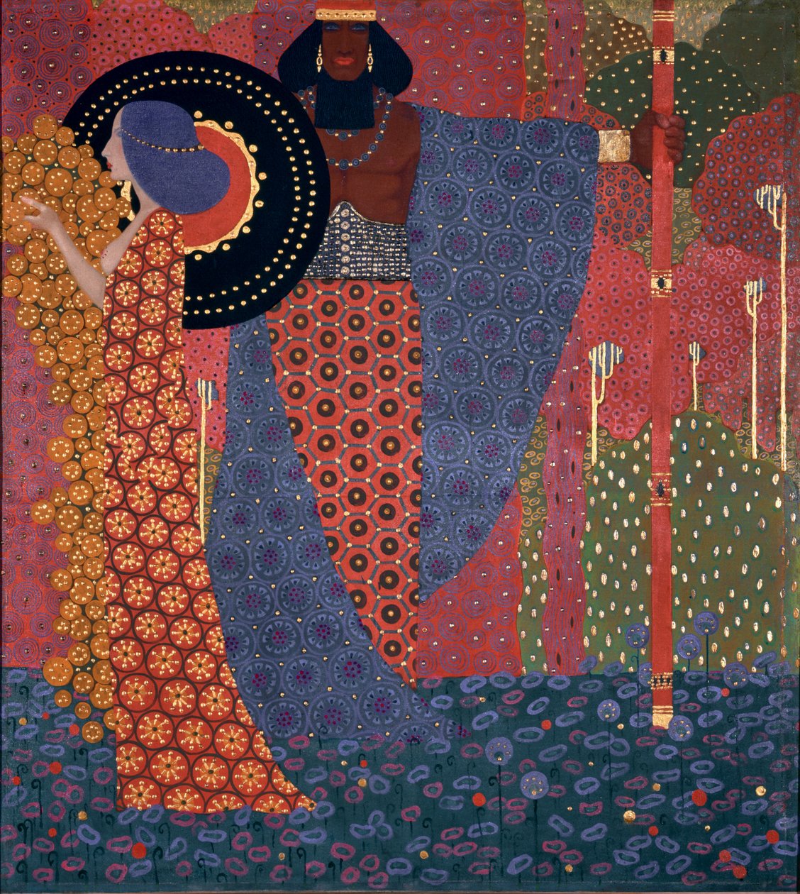 الأميرة والمحارب سلسلة ألف ليلة وليلة ، 1914. بواسطة فيتوريو زيكين