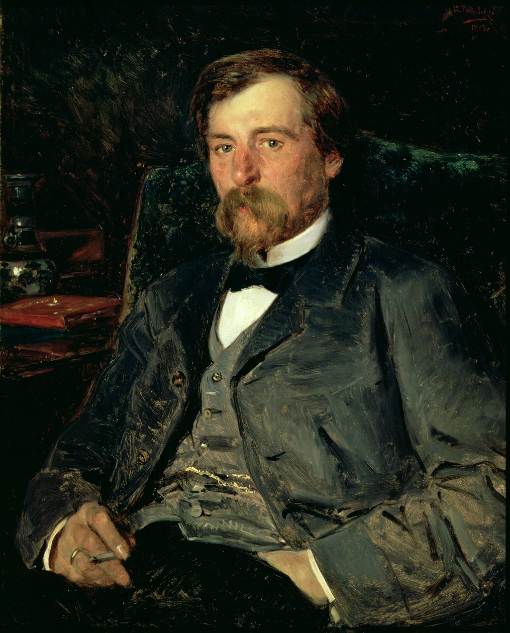 صورة للفنان إيلاريون ميخائيلوفيتش بريانيشيكوف (1840-1894) ، 1883 بواسطة فلاديمير إيغوروفيتش ماكوفسكي