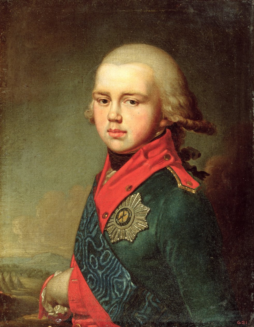 صورة الدوق كونستانتين بافلوفيتش (1779-1831) 1795 بواسطة فلاديمير لوكيش بوروفيكوفسكي