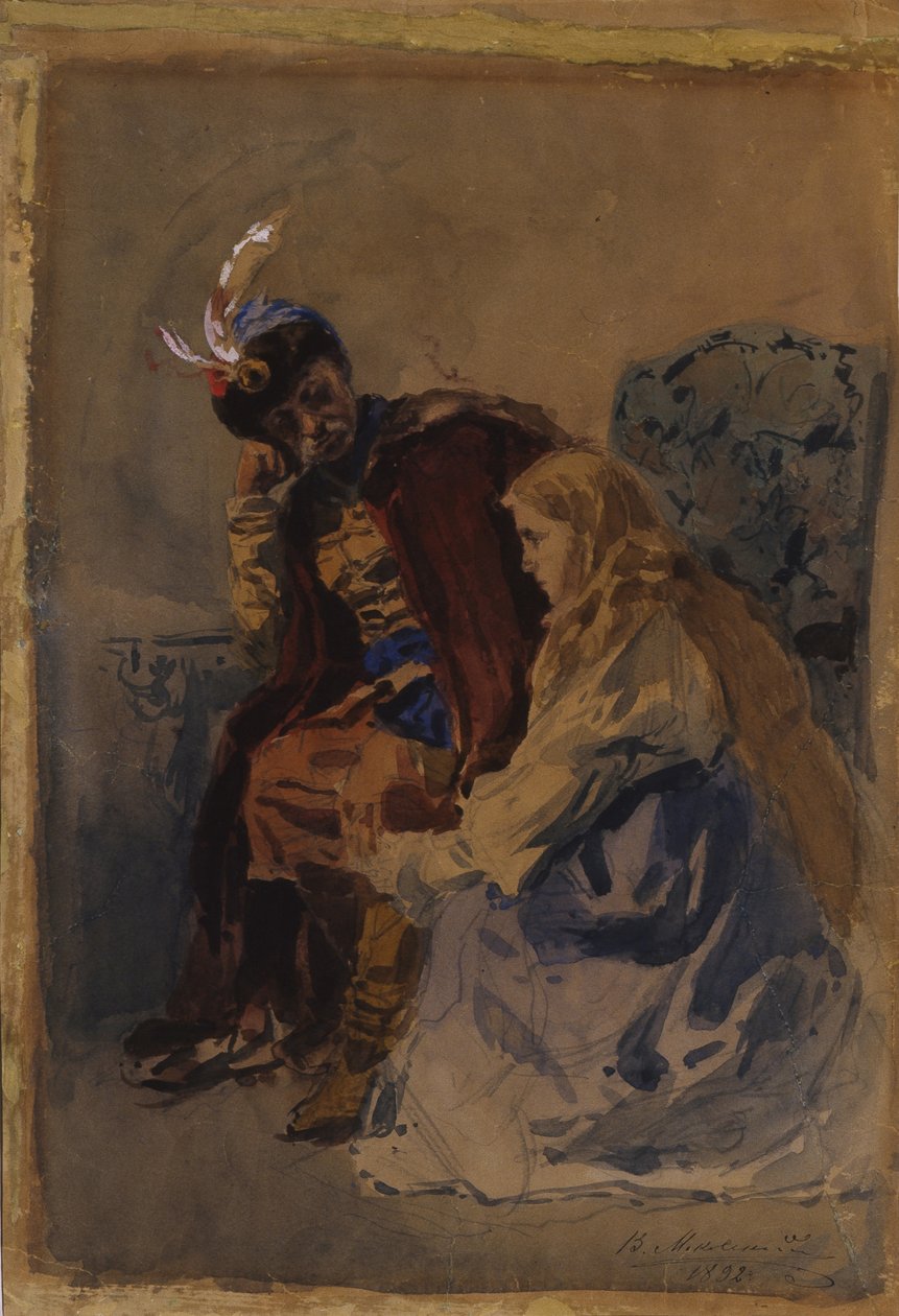 مازيبا مع ماريا ، 1892 بواسطة فلاديمير إيغوروفيتش ماكوفسكي