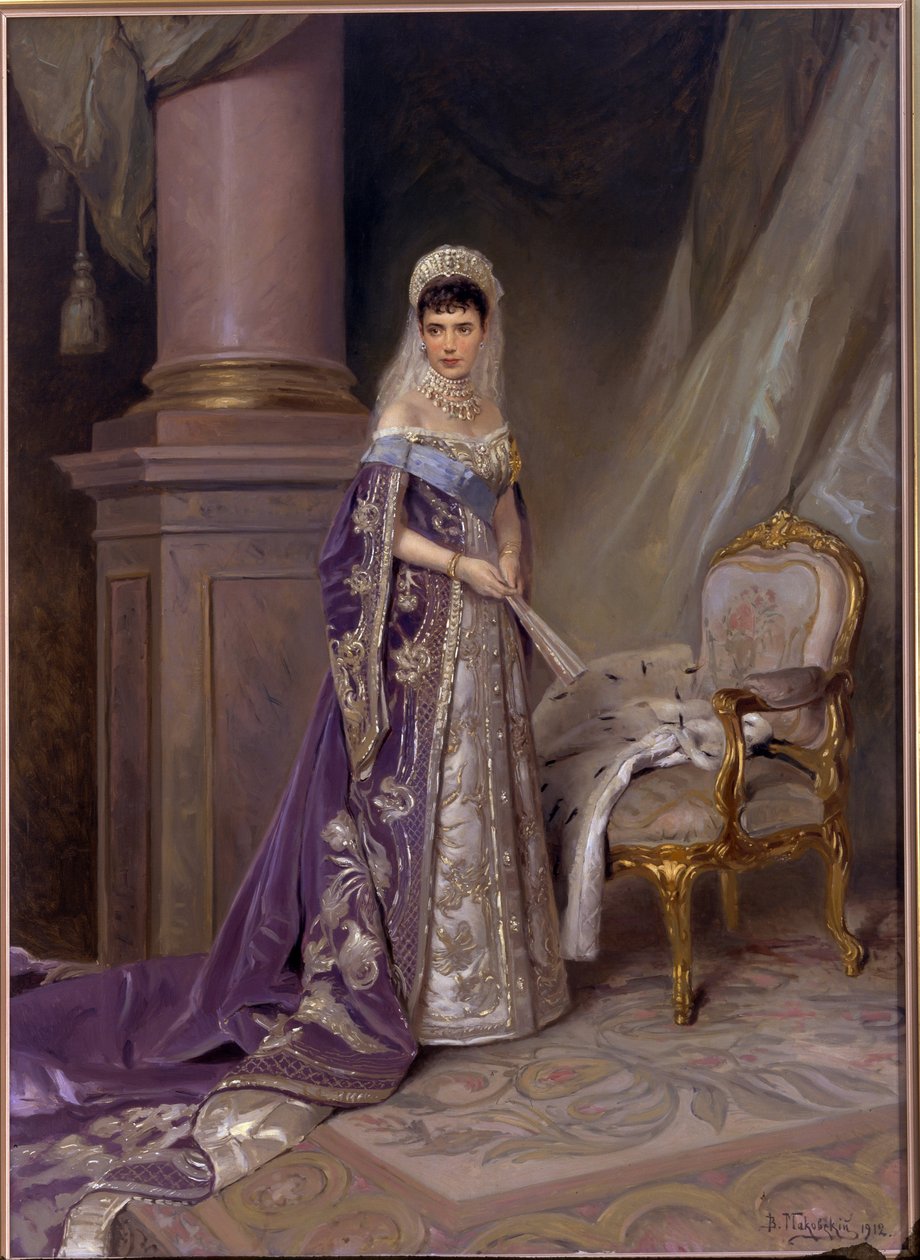 صورة إمبيراتريس ماري فيودوروفنا ، أميرة داغمار من دانمارك (1847-1928). لوحة لفلاديمير إيغوروفيتش ماكوفسكي (ماكوفسكي ، ماكوفسكي) (1846-1920) بواسطة فلاديمير إيغوروفيتش ماكوفسكي