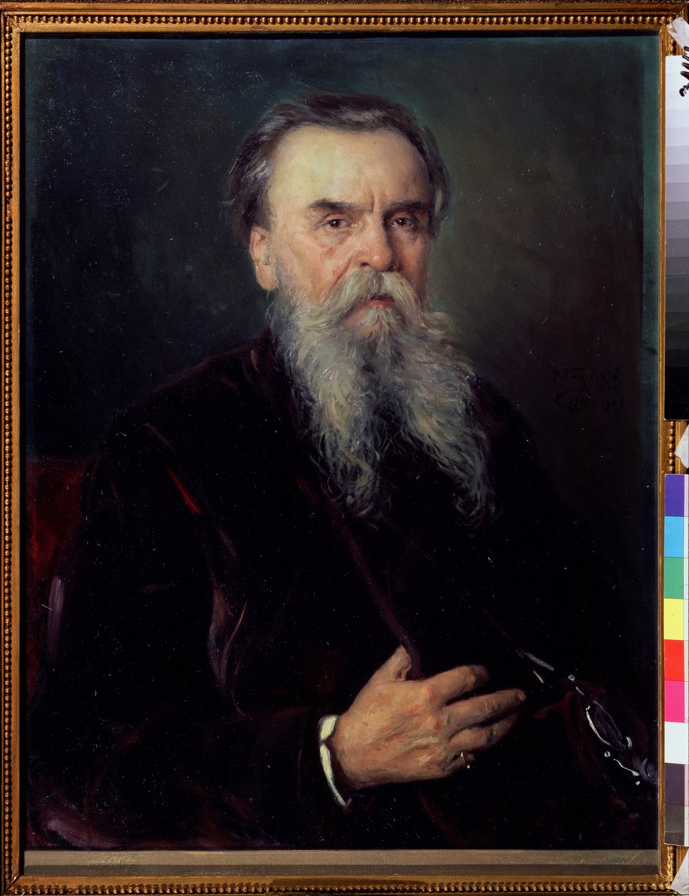 Portrait du collection - النور إيفان تسفيتكوف (1845-1917) (صورة للجامع I. Tsvetkov). Peinture de Vladimir Yegorovich Makovski (Makovsky، Makovskij) (1846-1920) ، huile sur toile بواسطة فلاديمير إيغوروفيتش ماكوفسكي