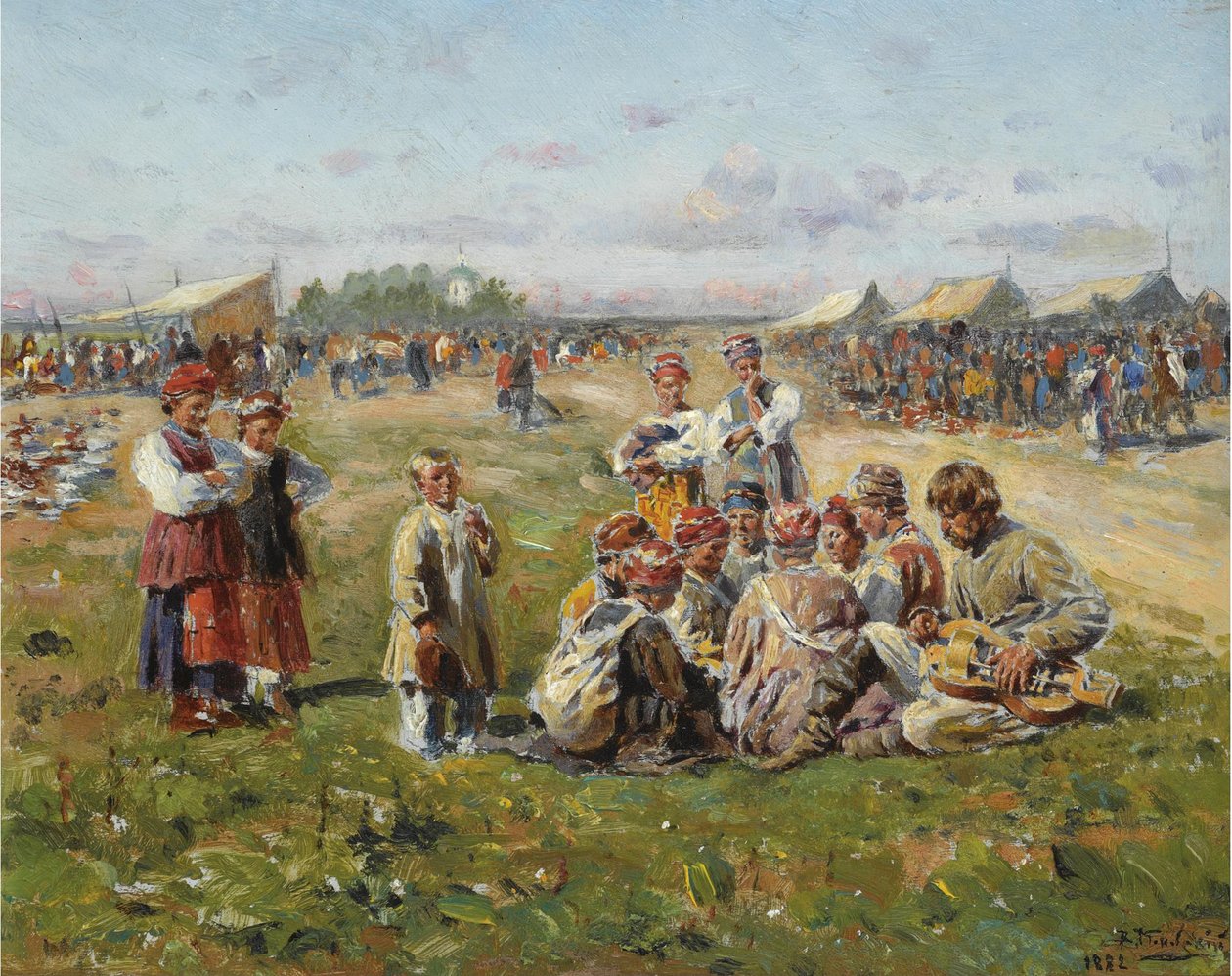 معرض القرية 1882 بواسطة فلاديمير إيغوروفيتش ماكوفسكي