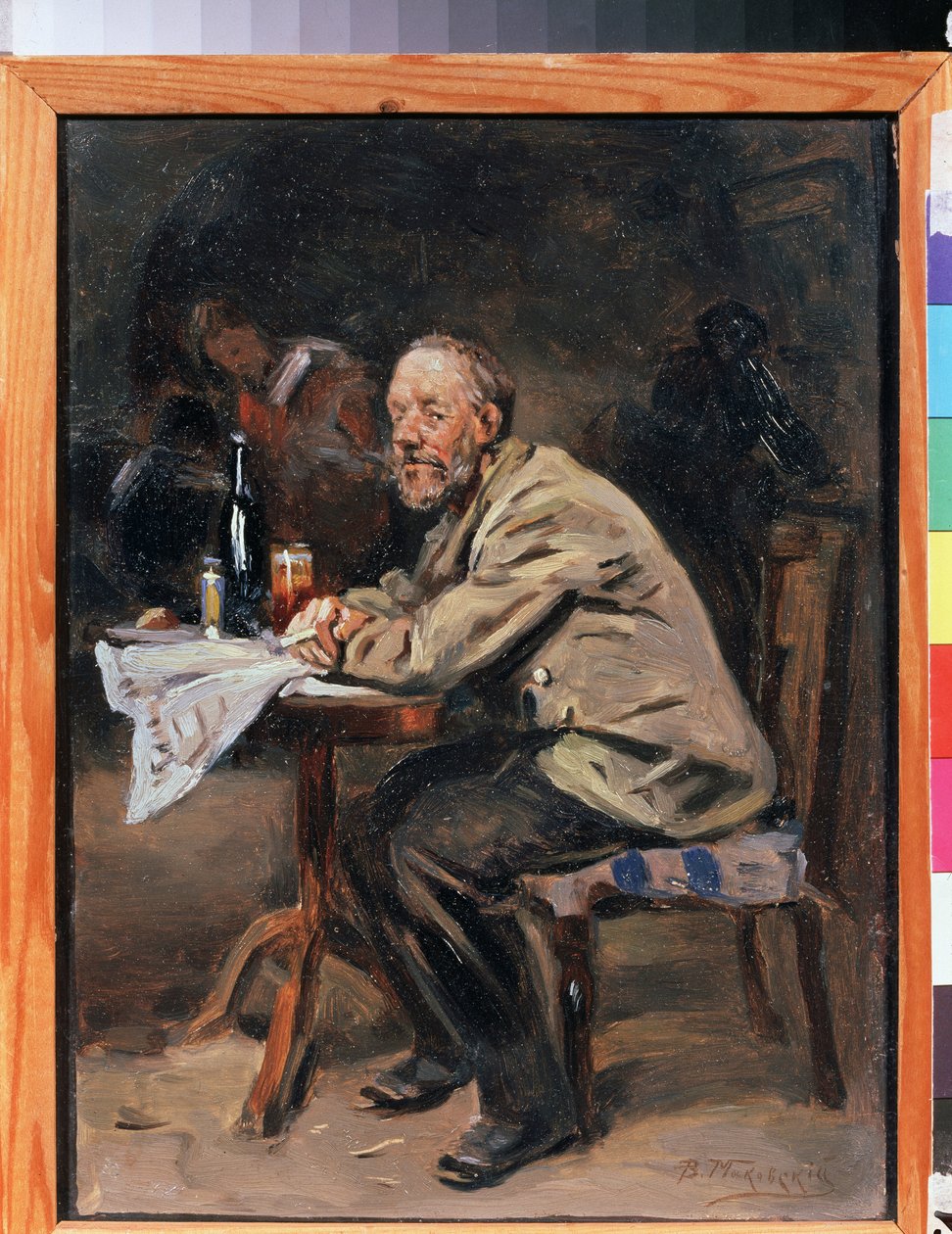 شارب. لوحة لفلاديمير إيغوروفيتش ماكوفسكي (ماكوفسكي ، ماكوفسكي) (1846-1920) ، زيت على قماش ، الفن الروسي في القرن التاسع عشر. متحف الدولة للفنون ، ياروسلافل (روسيا) بواسطة فلاديمير إيغوروفيتش ماكوفسكي