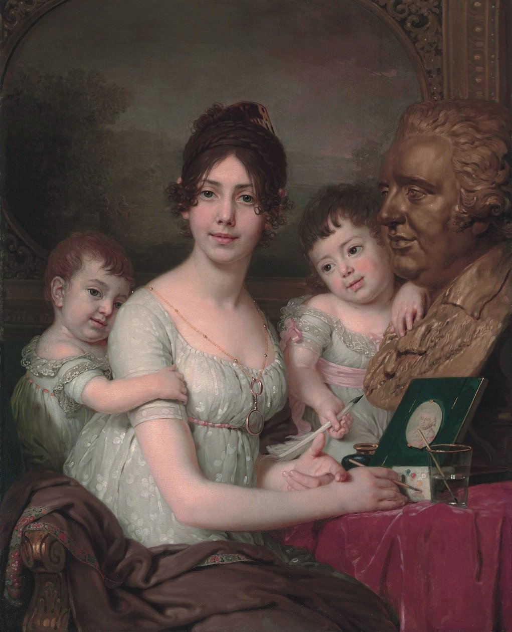 صورة للكونتيسة ليوبوف إليينيشنا كوشيليفا ، ني بيزبورودكو 1783-1809 مع الأطفال ، 1803 بواسطة فلاديمير لوكيش بوروفيكوفسكي
