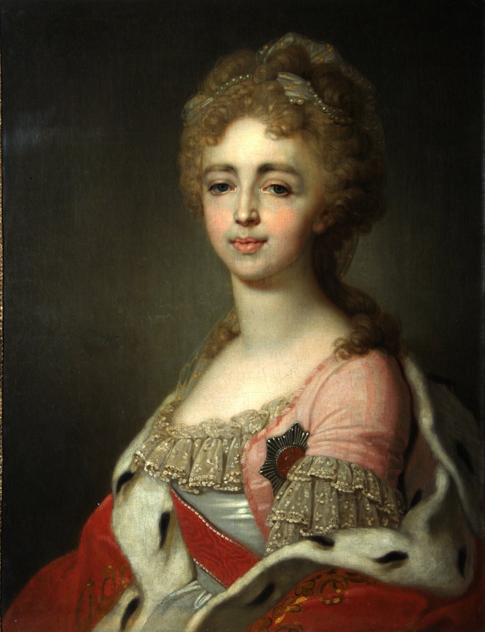 صورة الدوقة الكبرى ألكسندرا بافلوفنا 1783-1801 ، ابنة الإمبراطور بول الأول ، 1798 بواسطة فلاديمير لوكيش بوروفيكوفسكي
