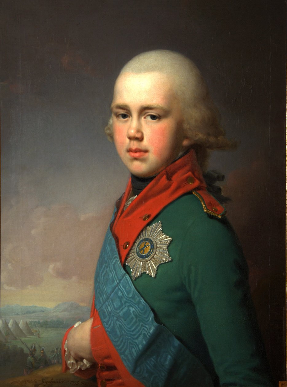 صورة الدوق الأكبر قسطنطين بافلوفيتش من روسيا 1779-1831 ، 1795 بواسطة فلاديمير لوكيش بوروفيكوفسكي