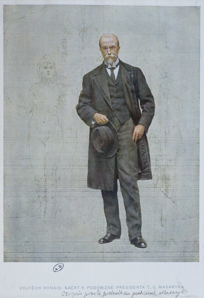 توماس جاريجو ماساريك (1850-1937) بواسطة Vojtech Hynais