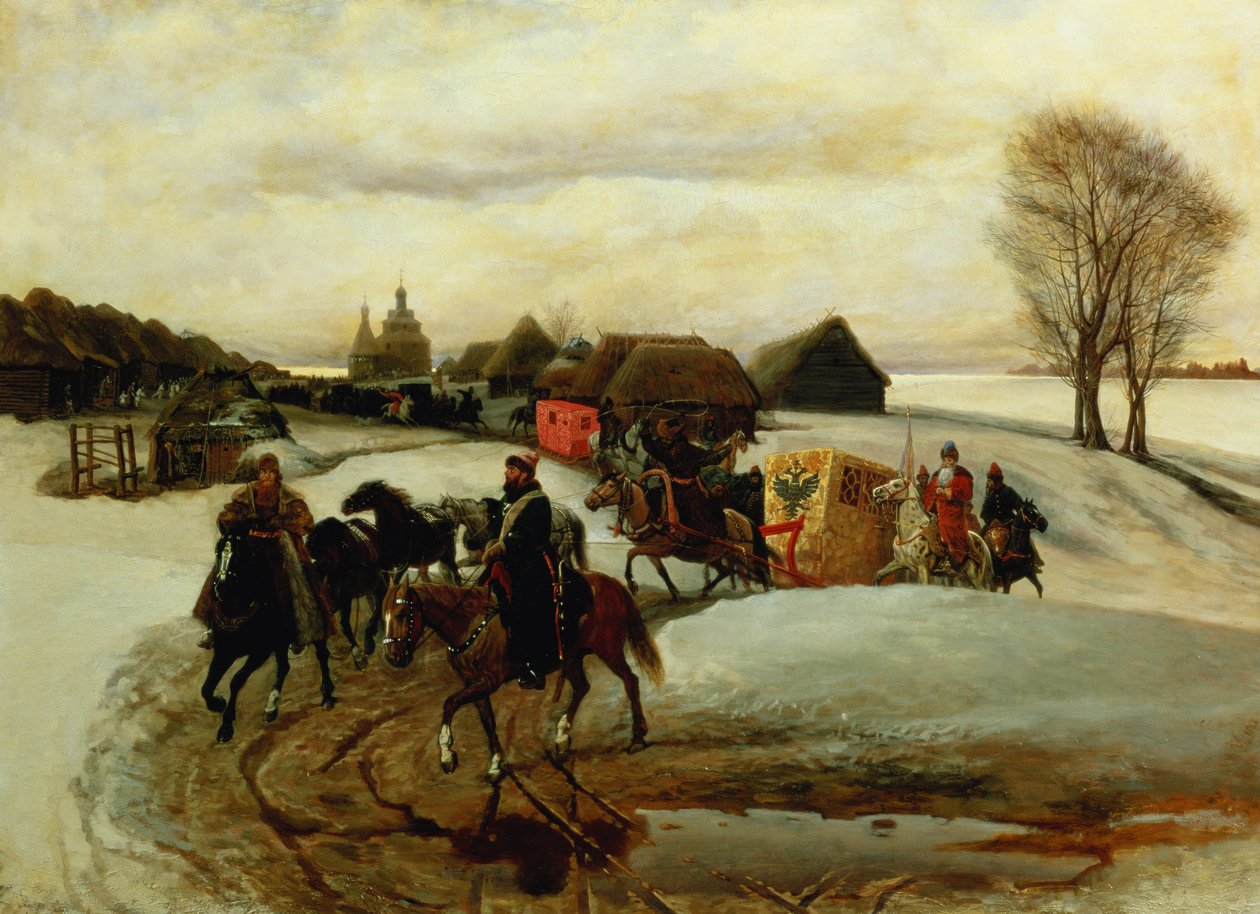 حج الربيع القيصري ، تحت القيصر أليكسي ميهايلوفيتش ، 1868 بواسطة فياتشيسلاف جريجوريفيتش شفارتس