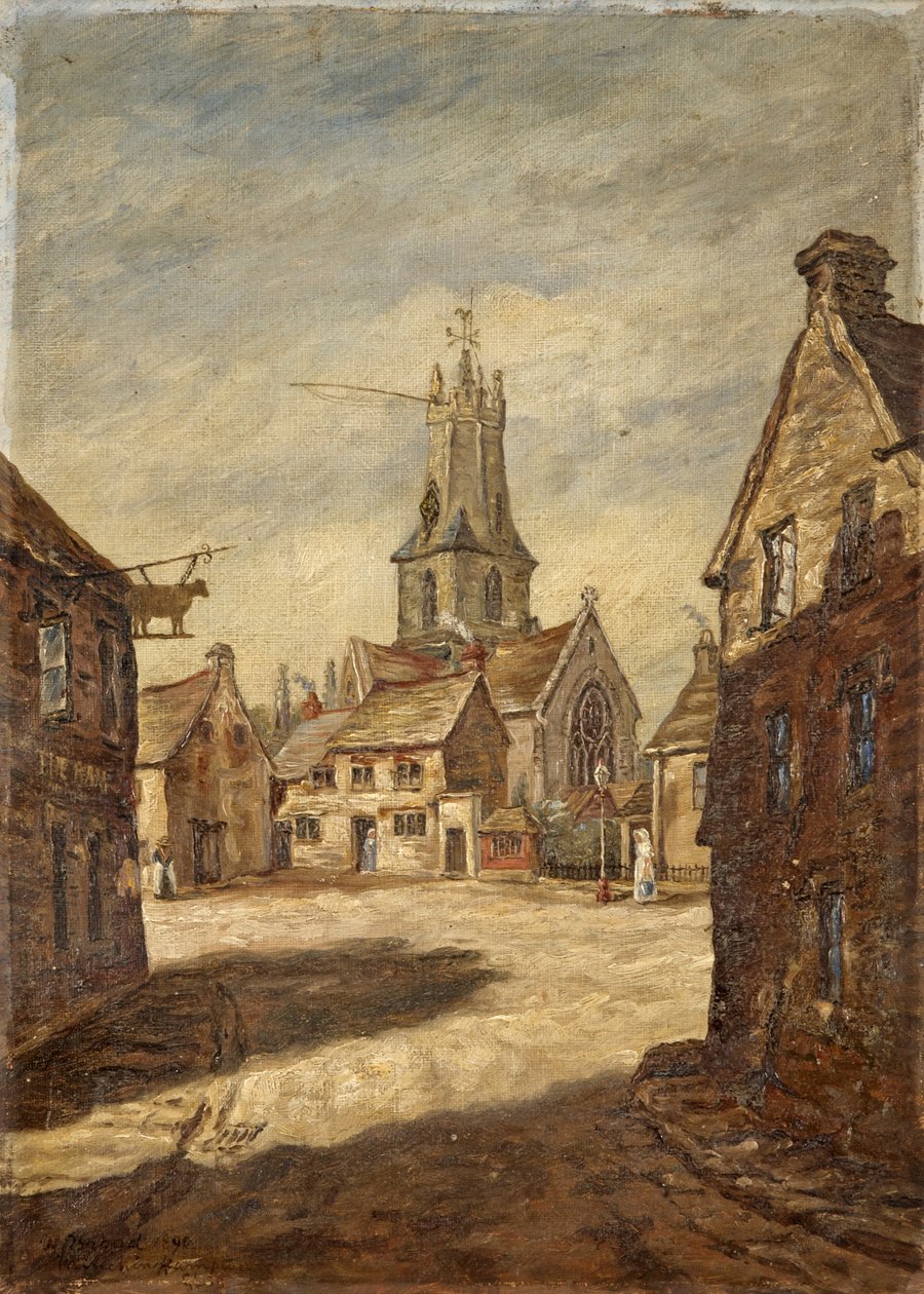 كنيسة Minchinhampton ، Stroud ، Gloucestershire ، c.1890 بواسطة دبليو بريجاد