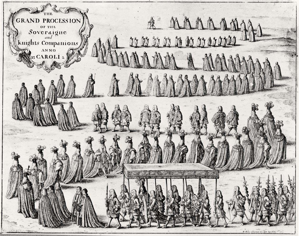 الموكب الكبير لرفاق السيادة والفارس ، 1672 بواسطة دبليو هولان