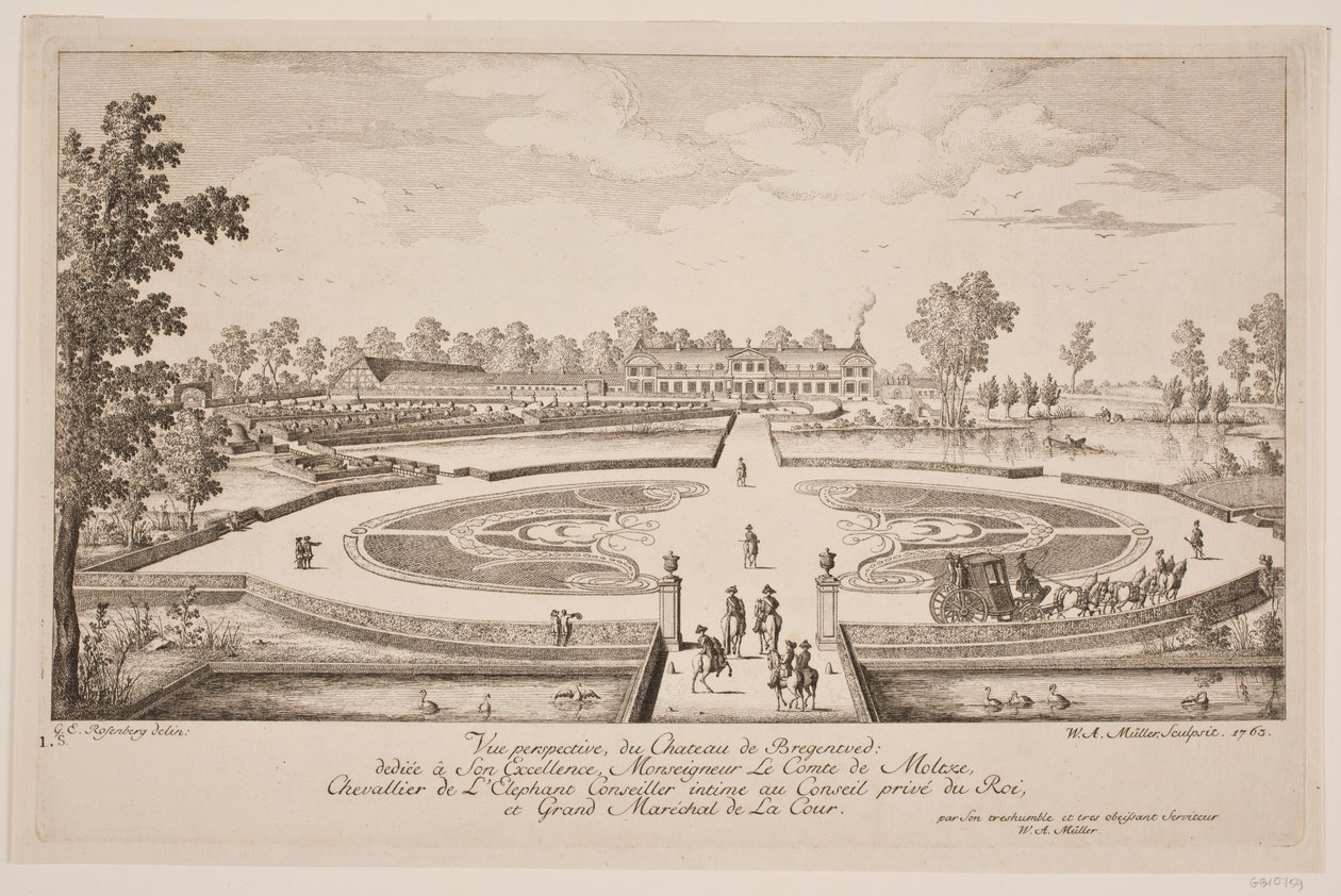 منظور Vue du Chateau de Bregentved بواسطة WA مولر