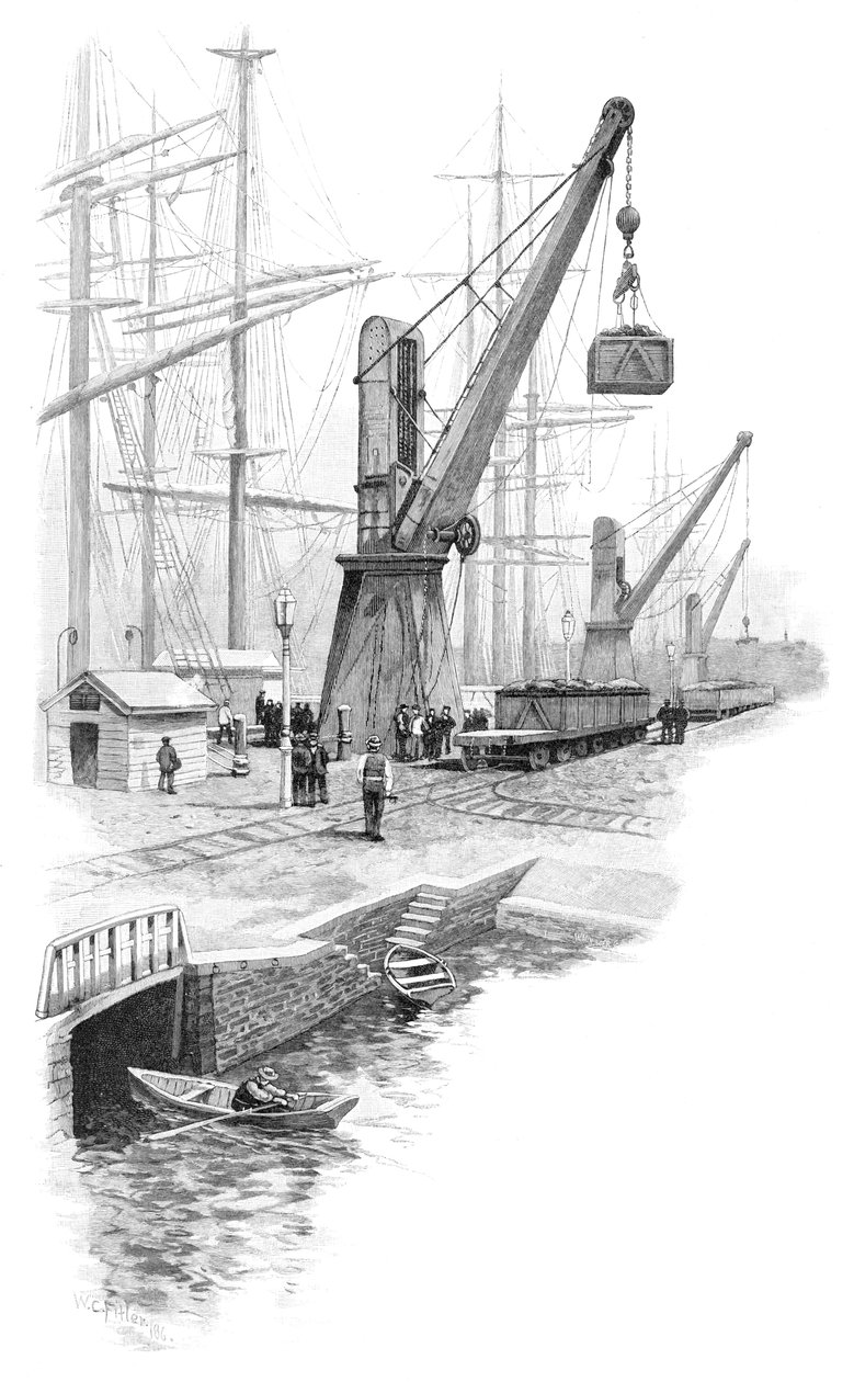 تحميل الفحم في نيوكاسل ، نيو ساوث ويلز ، أستراليا ، 1886. بواسطة مرحاض فيتلر