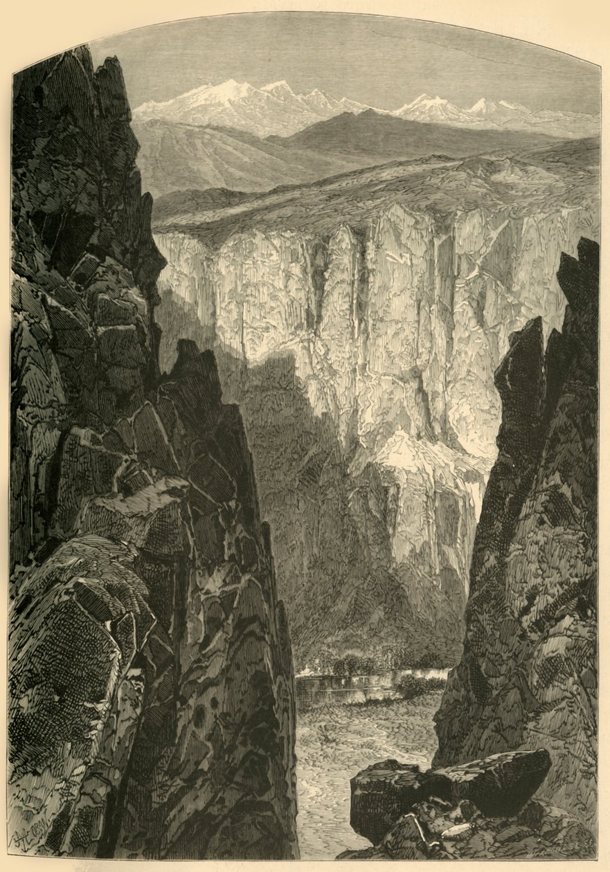 "Palisade Canyon" ، ١٨٧٤. بواسطة WH مورس