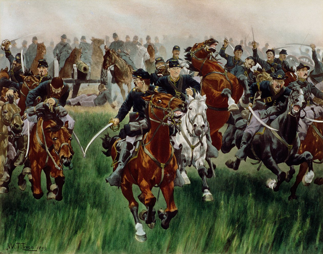 الفرسان ، 1895 (مرحاض على ورق) بواسطة WT Trego