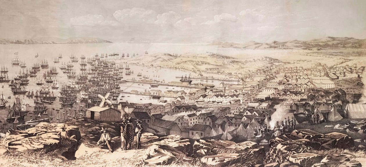 سان فرانسيسكو عام 1851. (طباعة) بواسطة W Boosey
