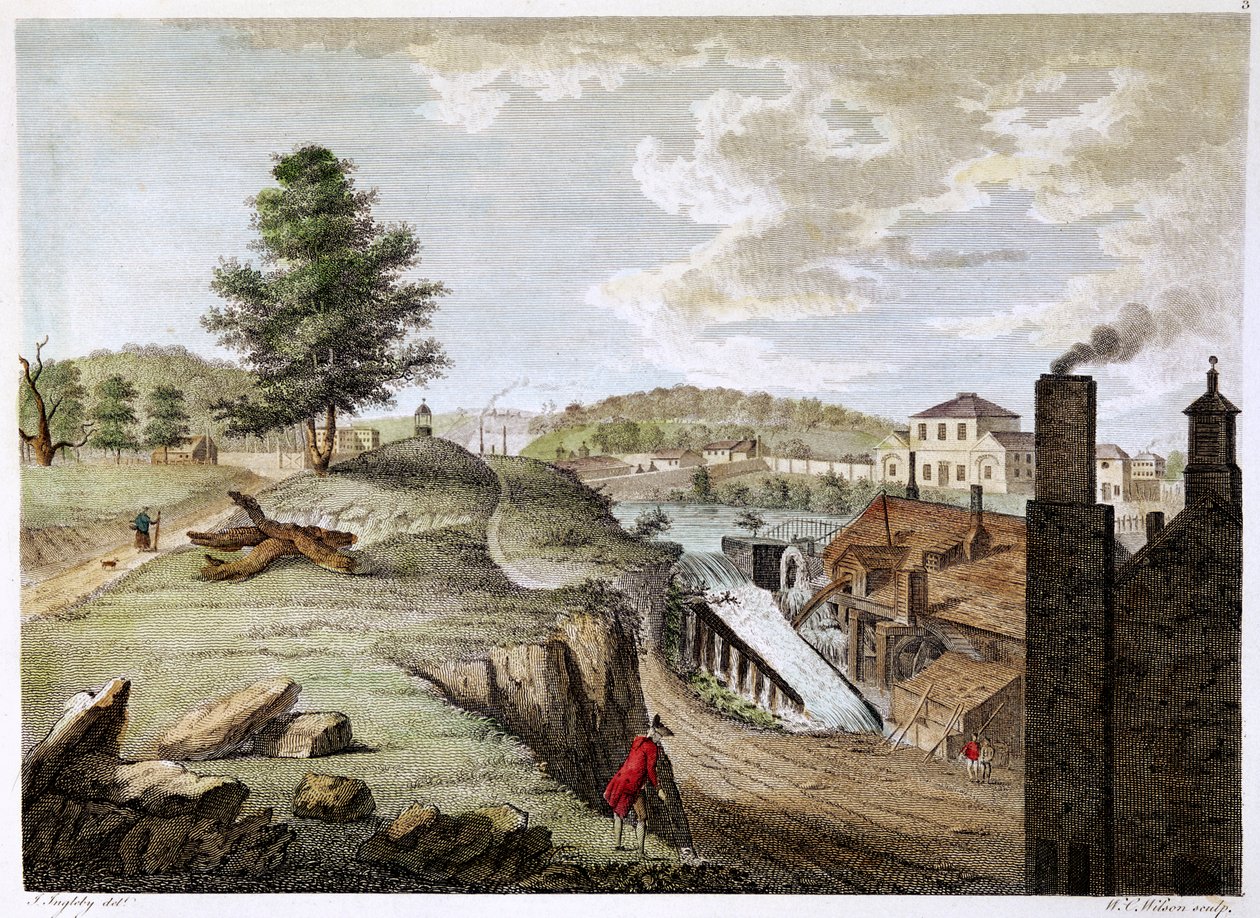 مطحنة نحاسية Greenfield بالقرب من Holywell ، فلينتشير ، ويلز ، 1792 بواسطة WC ويلسون