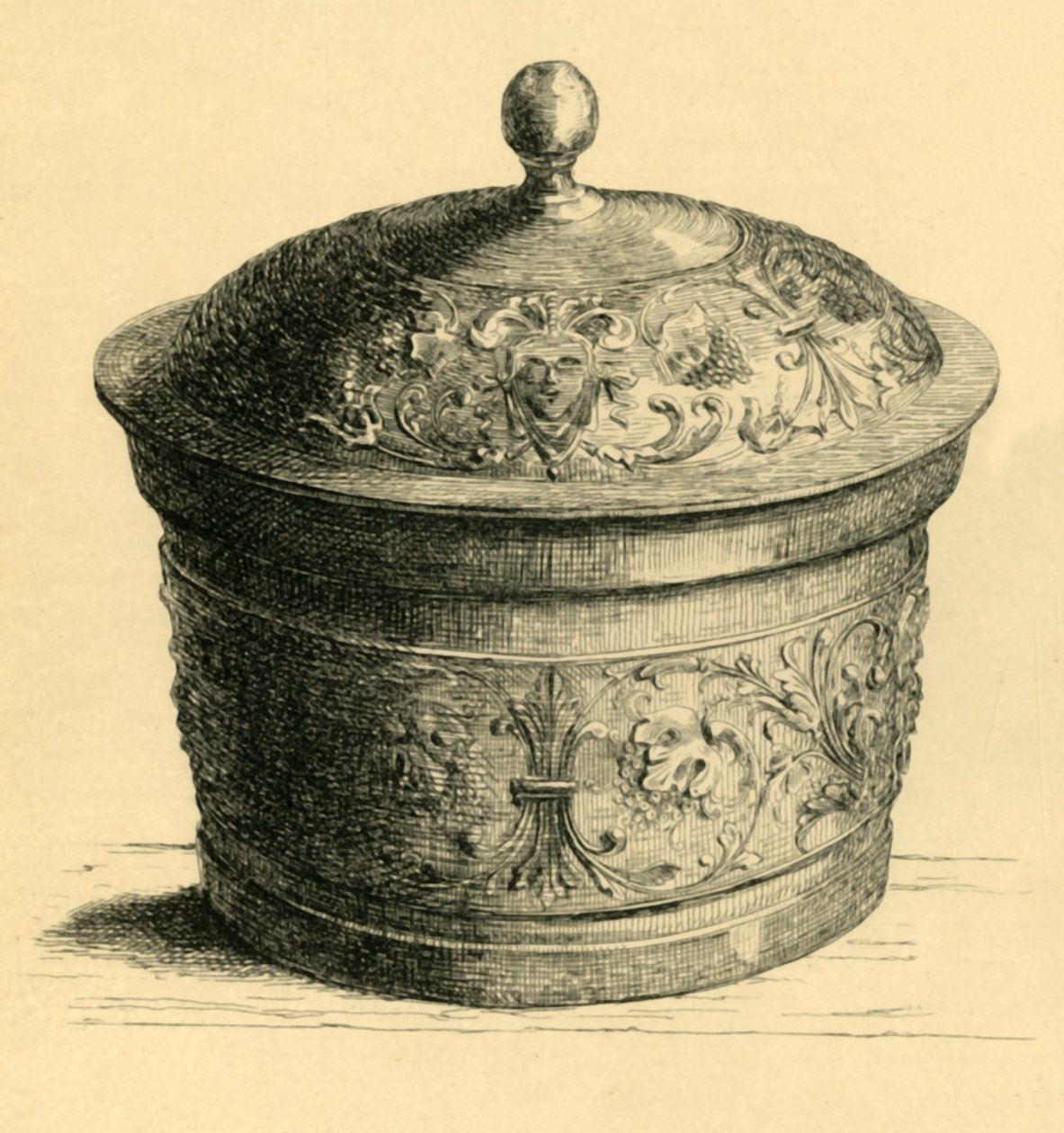 صندوق معدني بغطاء ، c1600 ، 1881. بواسطة نحن مكانة
