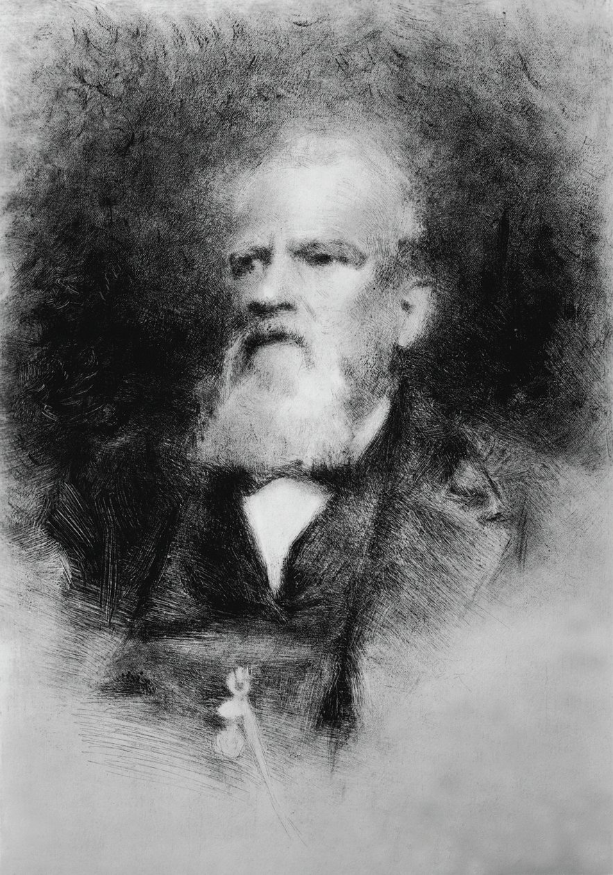 صورة لألبرتو مازوكاتو (1813-1877) ، ملحن إيطالي ، نقش بواسطة WG (بعد) ثاير