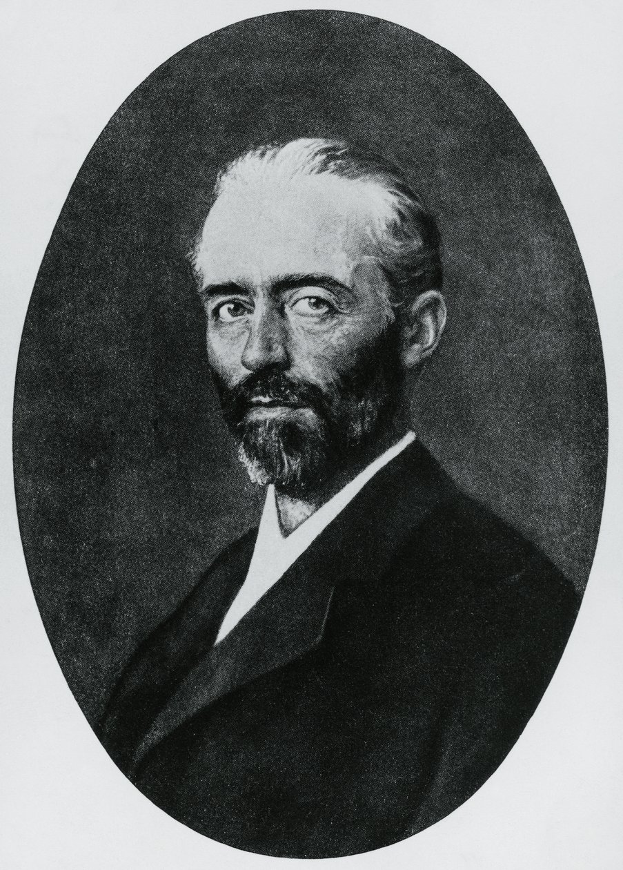 Portrait of Emil Theodor Kocher (1841-1917), Swiss physician, Nobel Prize in Medicine in 1909, engraving بواسطة WG (بعد) ثاير