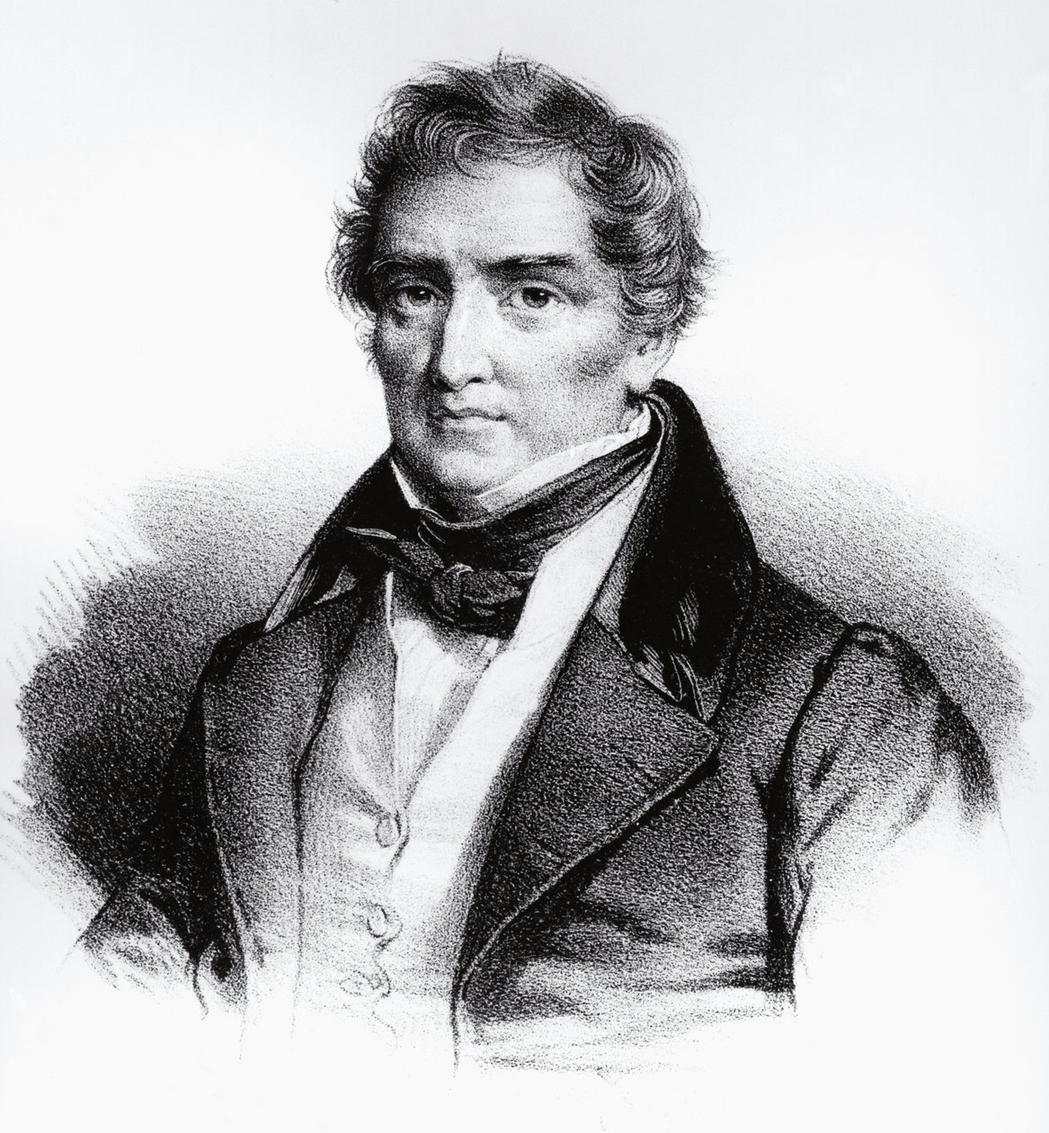 Portrait of Francois Joseph Victor Broussais (1772-1838) French physician, engraving بواسطة WG (بعد) ثاير