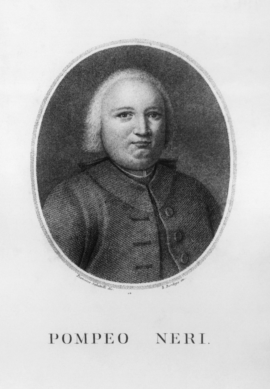 Portrait of Pompeo Neri (1706-1776), Italian jurist and politician, etching by Benedetto Bordiga (1768-1847) after drawing by Francesco Sabatelli (1803-1829) بواسطة WG (بعد) ثاير