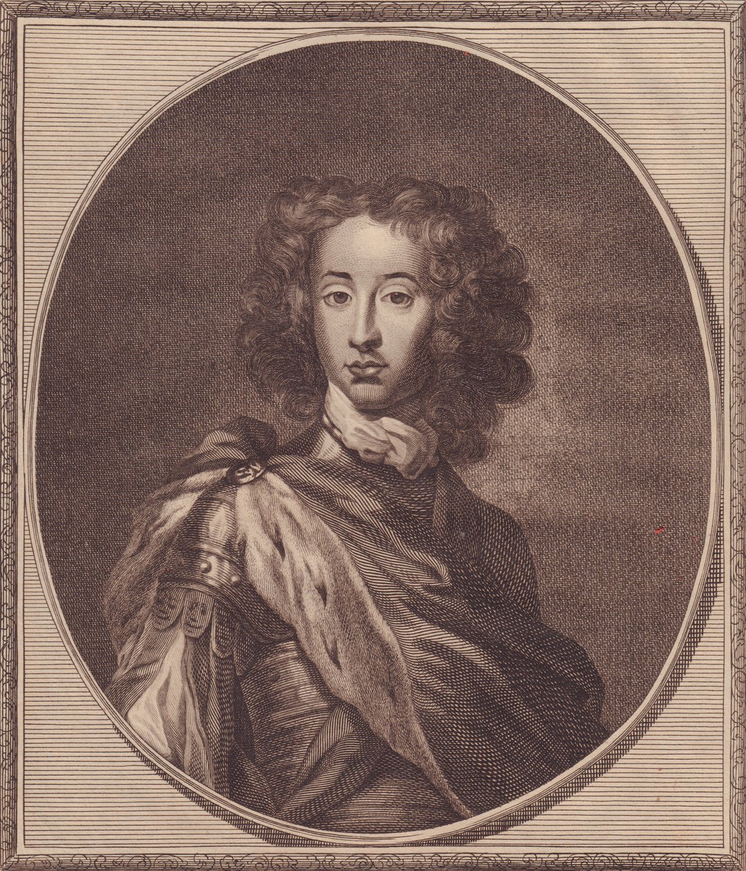 Portrait of William of Denmark and Norway, Duke of Gloucester (1689-1700), copper engraving by John Goldar (1729-1795) from painting by G Kneller, 20x17 cm, from History of England by Paul de Rapin, Harrison